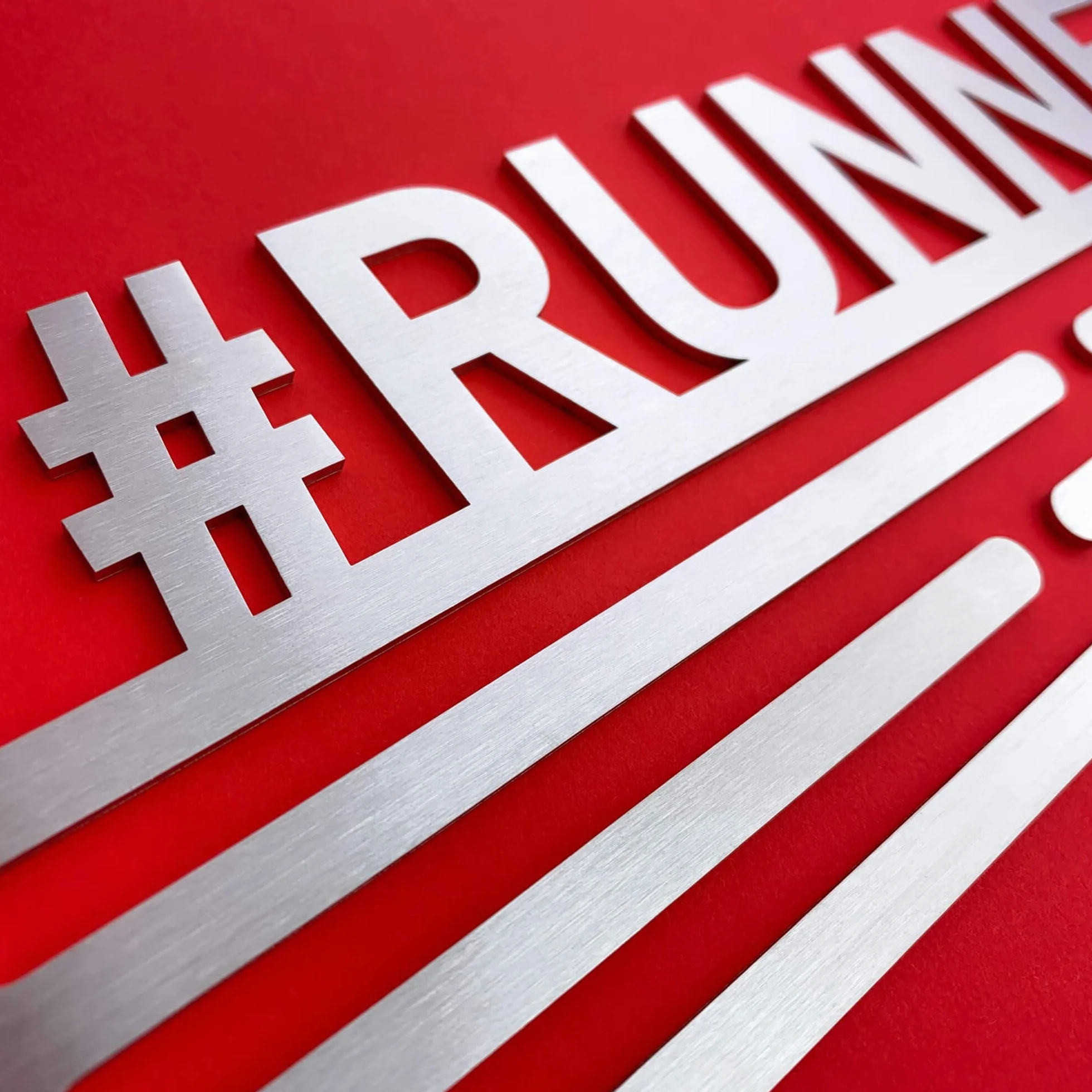 Wieszak na medale #Runner | do 60 medali | uchwyt do biegania i innych nagród sportowych (M | stal nierdzewna)