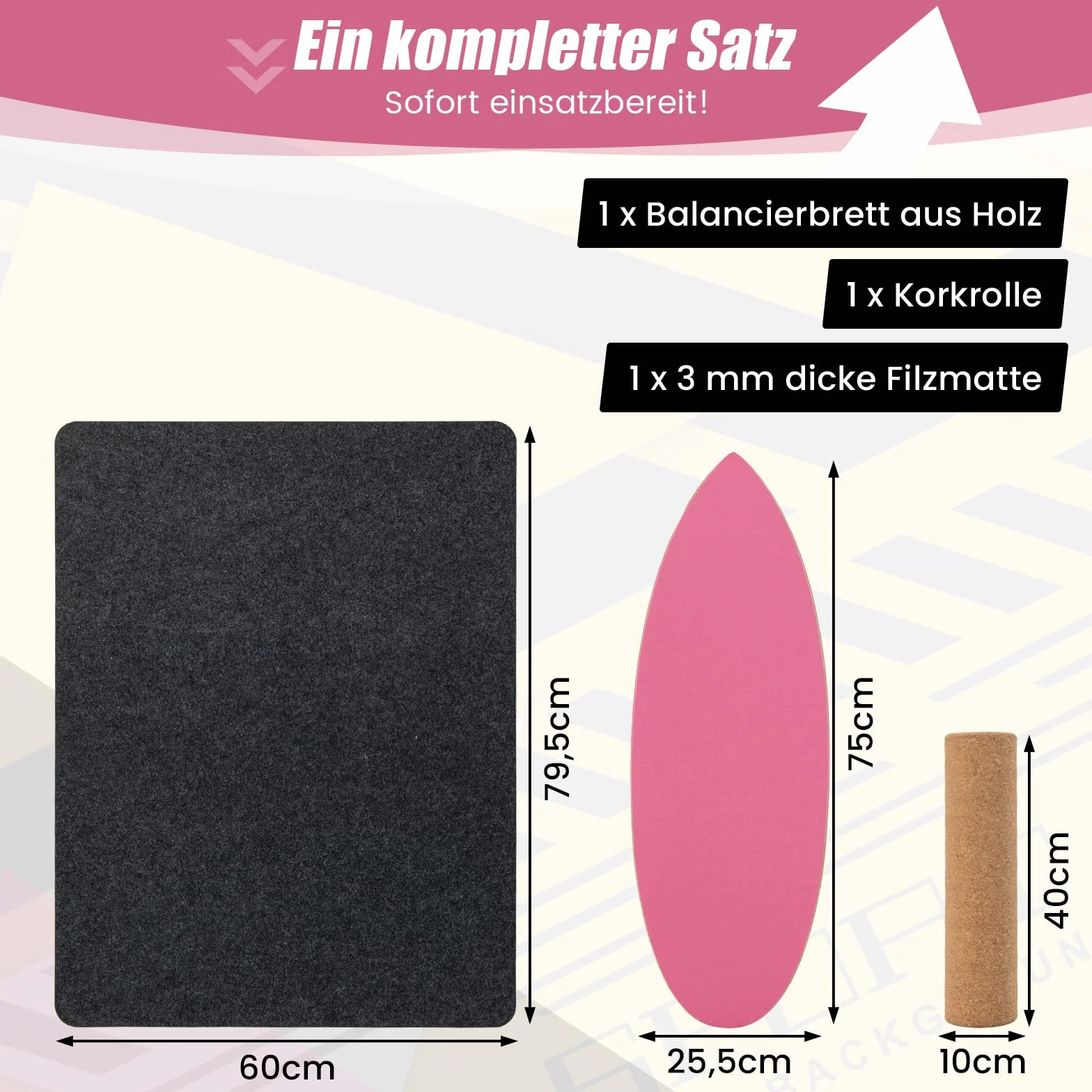 COSTWAY Deska do balansowania z drewna, 8 warstw, z rolką korkową