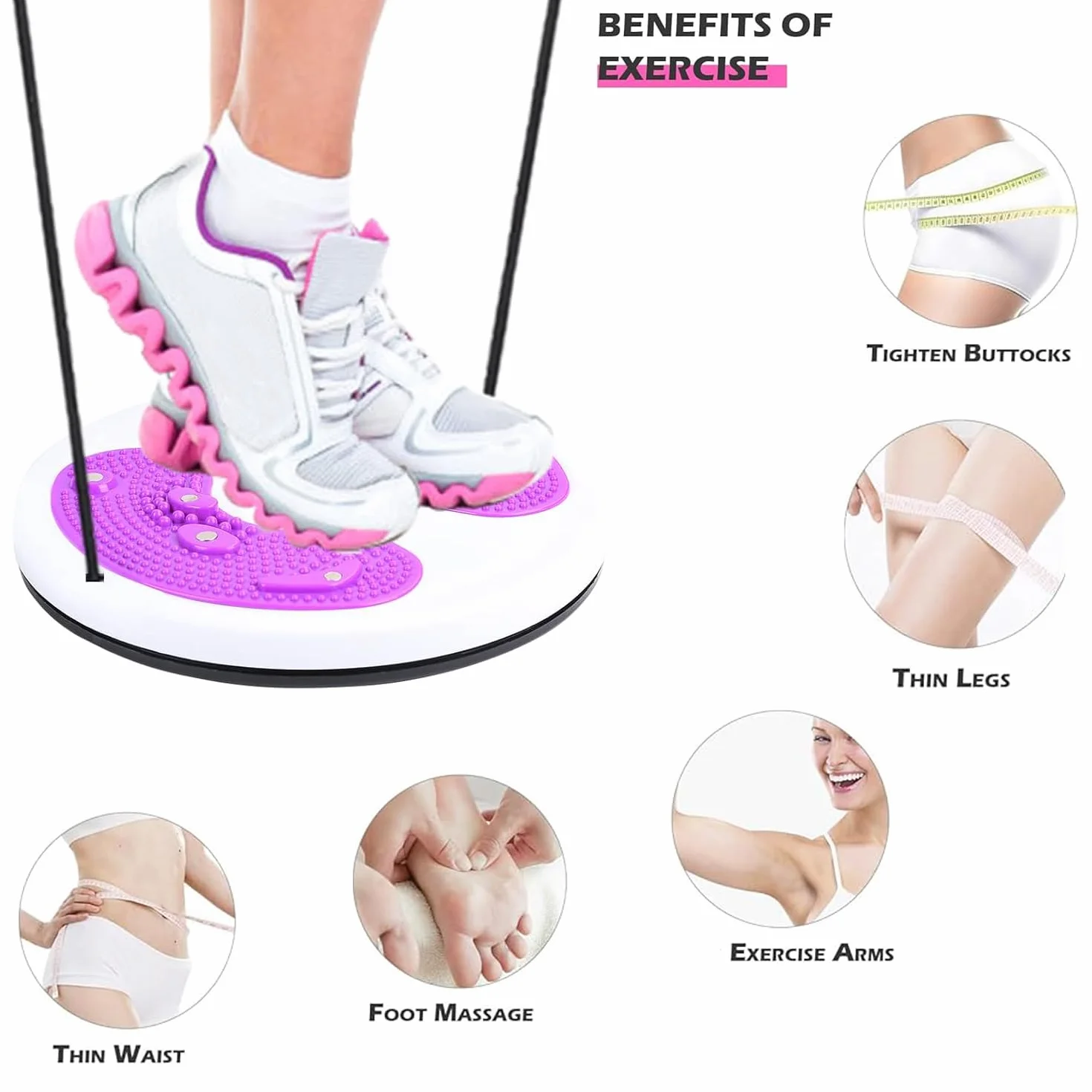 Twist Waist Disc Board ze sznurkiem, wielofunkcyjna tarcza do fitnessu, do ćwiczeń aerobikowych, akcesoria fitness, taśmy oporowe, do masażu stopy