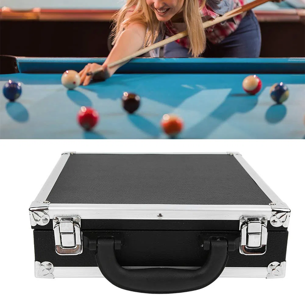 Przenośny futerał do Przenoszenia Piłek Bilardowych, Snooker Pudełko do Przechowywania Kul Bilardowych Akcesoria do Bilarda z Uchwytem do Przenoszenia, Wyściełane pianką