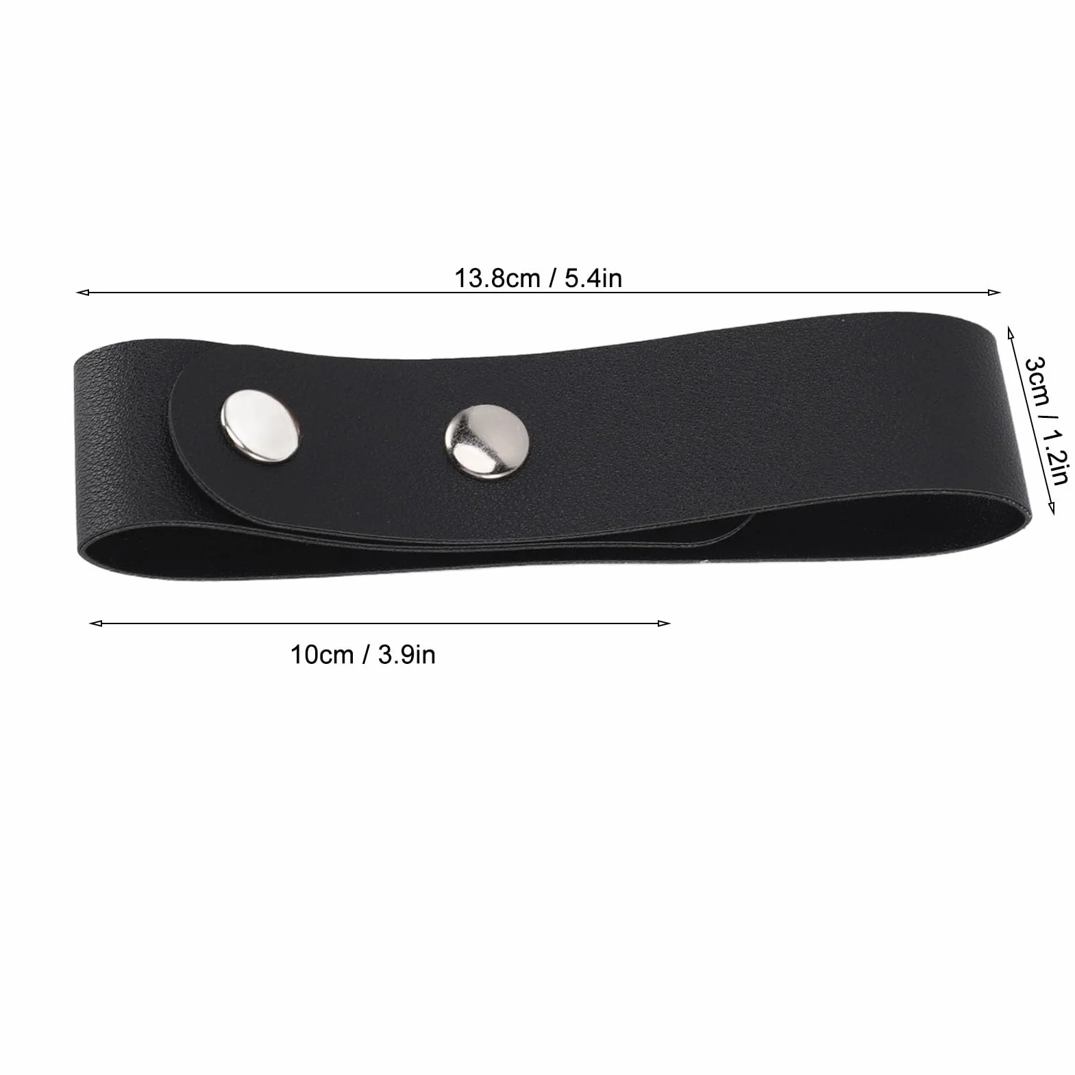 4-częściowa Skórzana Kabura na Bicz, długość 13,8 Cm / 5,4 Cala, Bezpieczny Uchwyt na Pas Biodrowy z metalową klamrą, Ergonomiczna Pętla na Pasek ze Skóry PU, Uchwyt na Bicz do