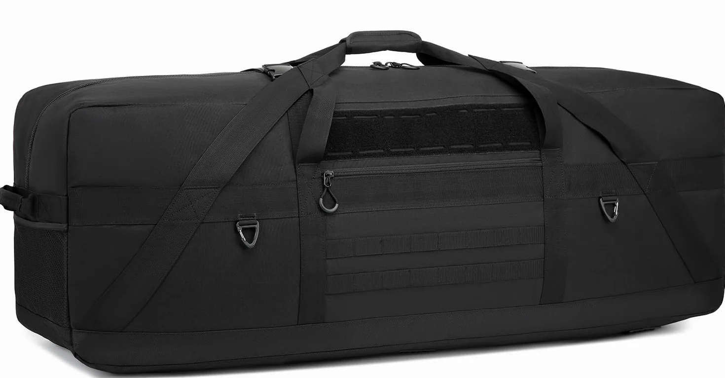 125L torba podróżna, duża torba sportowa, torba treningowa XXL dla mężczyzn, torba sportowa na siłownię, na saunę, fitness, weekender, camping, czarny, sporttasche 125L, Klasyczny
