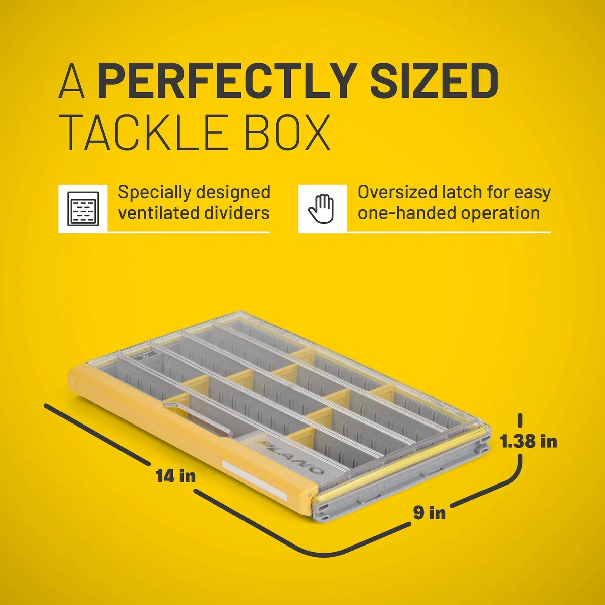 PLANO Edge Utility Box 3700 - Cienkie, Wodoodporne Pudełko na Przynęty z Wstępnie Wyciętymi Przegrodami, Ochroną Przed Rdzą - Wytrzymałe Pudełko Organizacyjne do Wędkarstwa