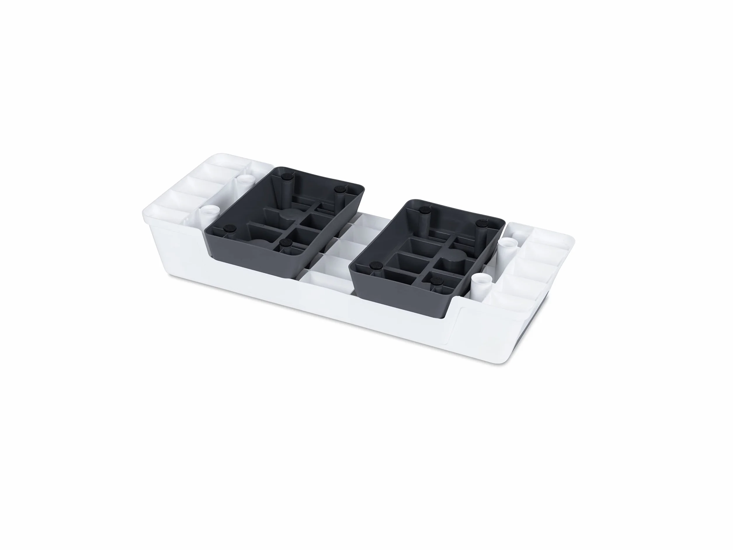 POWRX Aerobic Stepper 12/17/24 cm 3 Stopnie Biały Regulacja Wysokości Antypoślizgowy Step Domowy