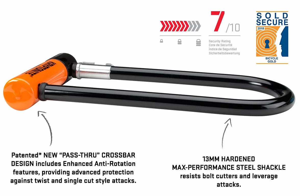 Kryptonite Evolution zapięcie pałąkowe z uchwytem FlexFrame U, 11-14 mm