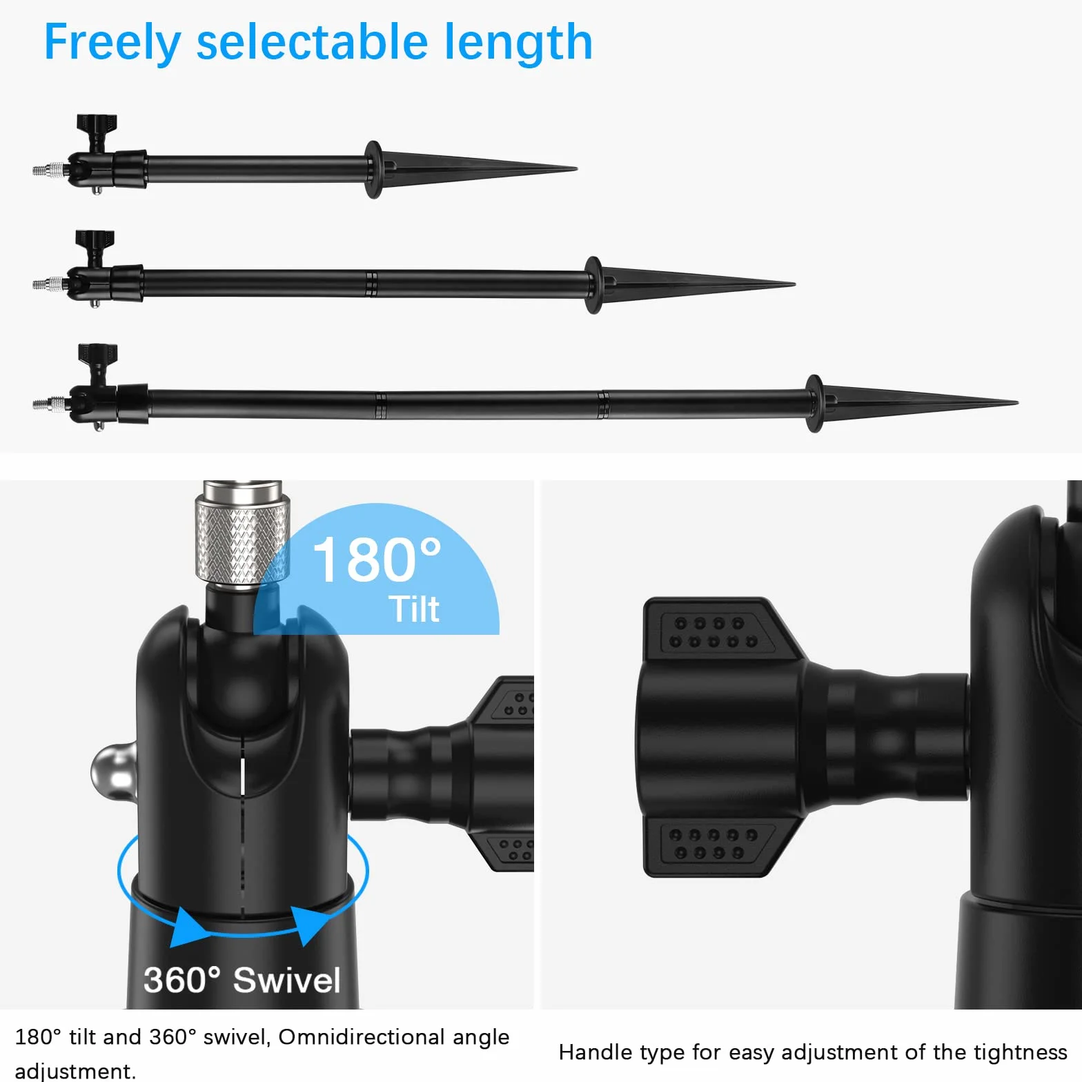Spike Pole Mount Ground Stake z pokrowcem ochronnym do Blink All-New Blink Outdoor/Innen, Suitable for Stake into Soft Ground