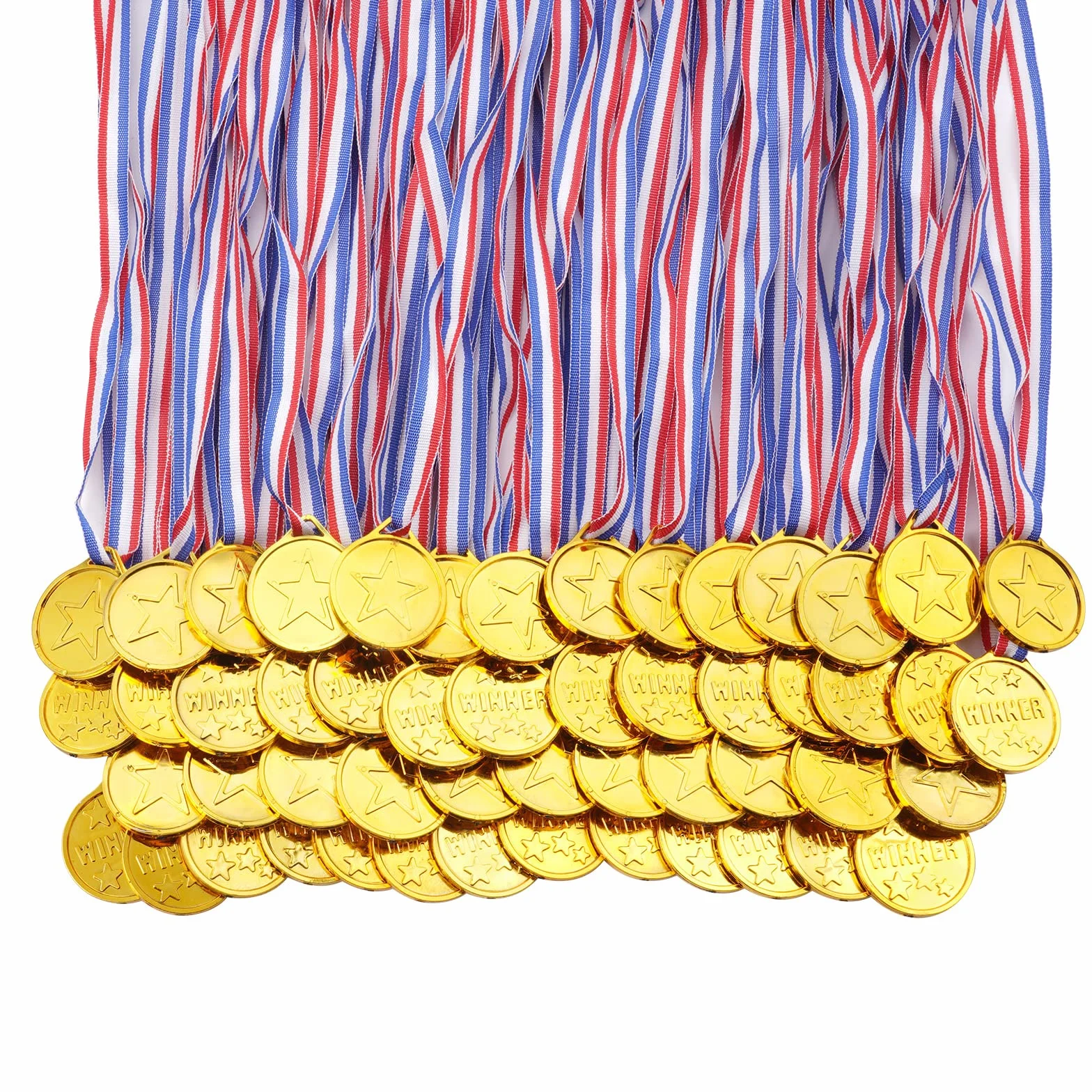 flintronic 52 medale zwycięzców, tworzywo sztuczne, złote medale dla dzieci, do uprawiania sportu, konkursów, nagród