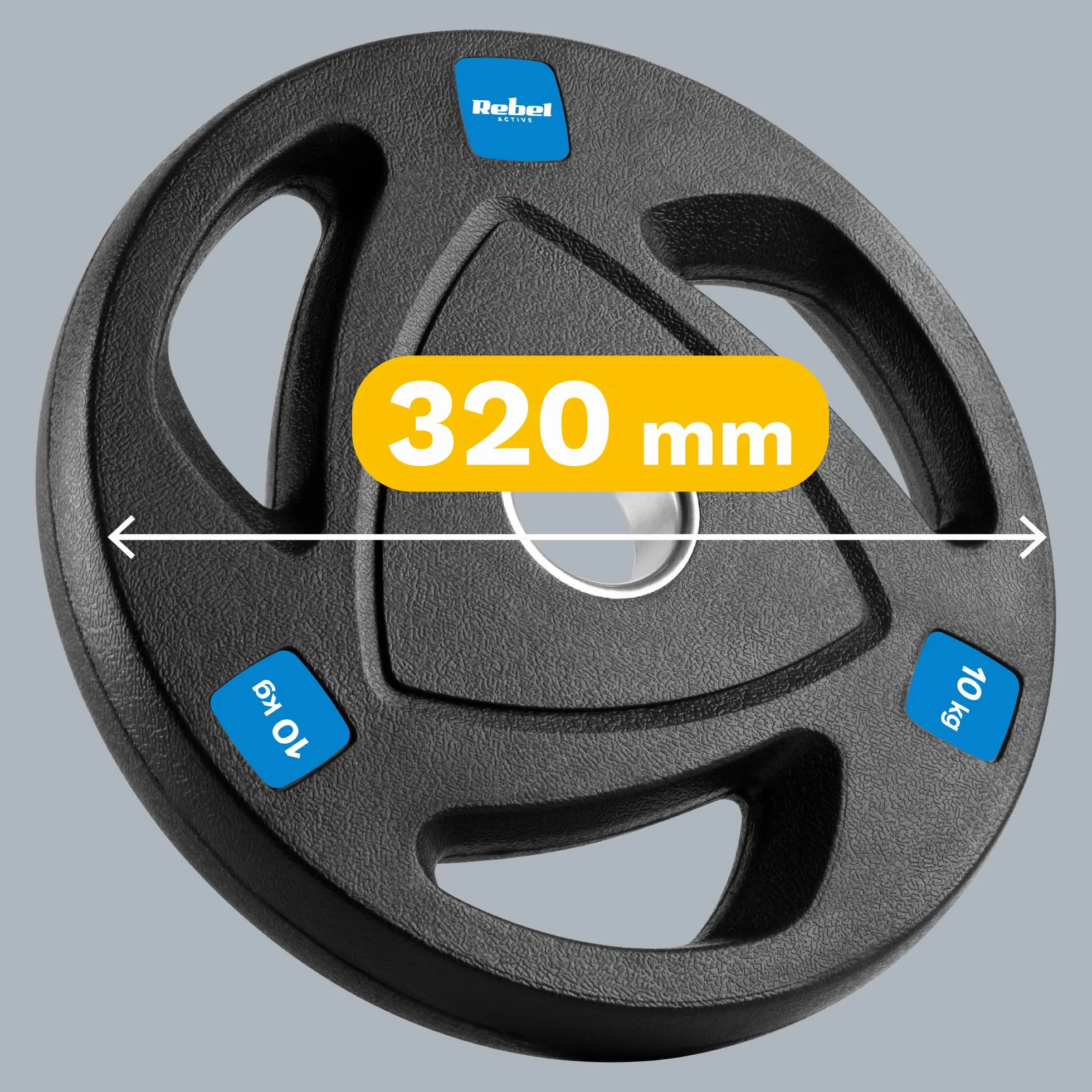 Rebel Zestaw Obciążeń Żeliwnych Gumowanych 2x10kg Otwór Olimpijski 51mm RBA-2110