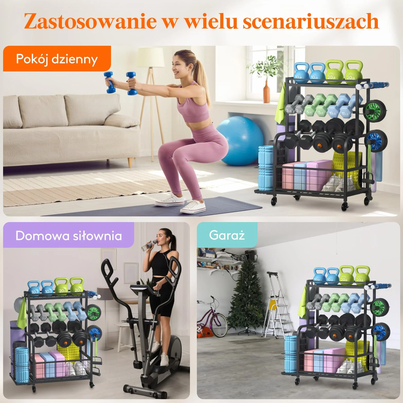 Lifewit Stojak na ciężary do domowej siłowni, stojak na hantle, średni rozmiar