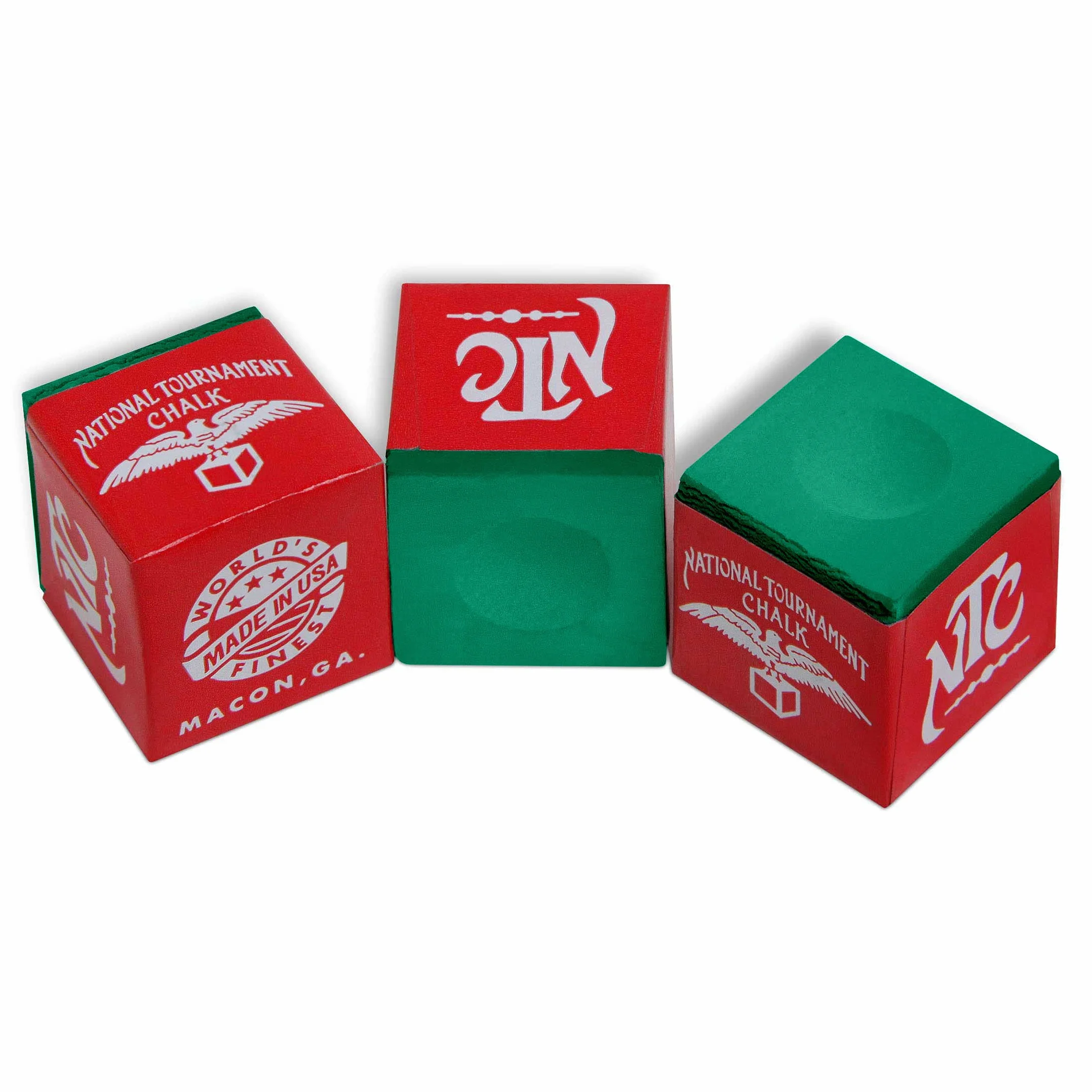 Silver Cup National Tournament Pool Cue Bilard Premium Chalk - ONE Tuzin (turniejowa zieleń)