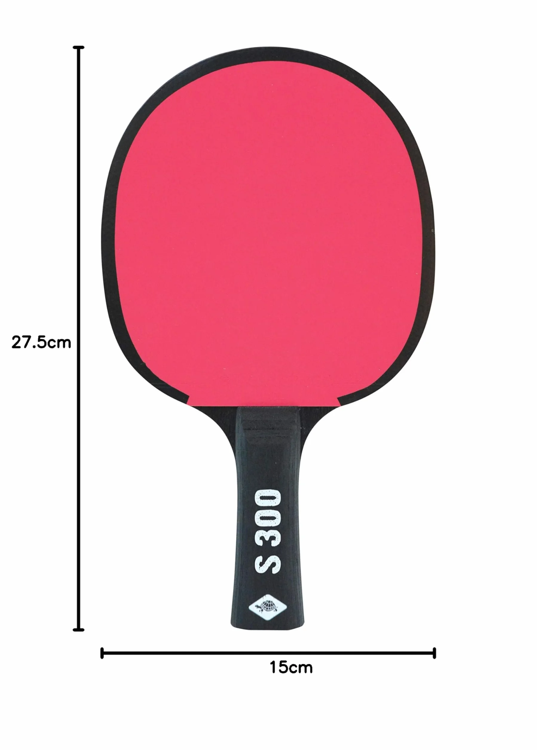 Donic-Schildkröt Protection Line S300 rakieta do tenisa stołowego, gąbka 1,0 mm, ITTF, czarna