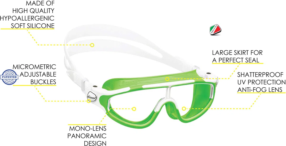 CRESSI Okulary do pływania Unisex-Youth Baloo (1 w zestawie)