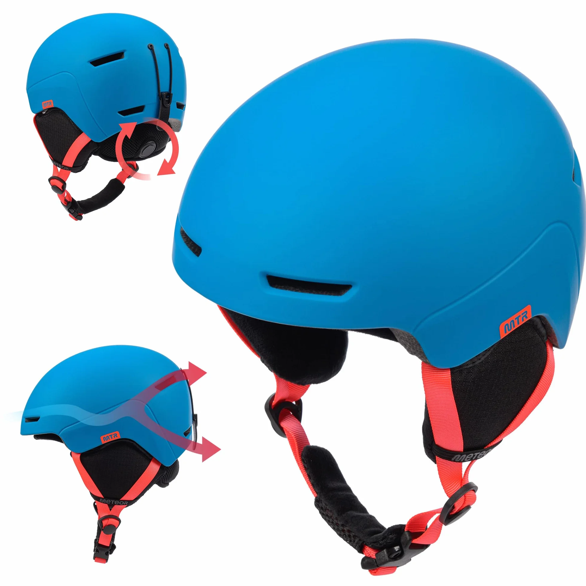 Kask narciarski Helmet snowboardowy Damski męski dla dorosłych Ochronny Narciarstwo Bezpieczeństwo Sportowe Zimowe Meteor