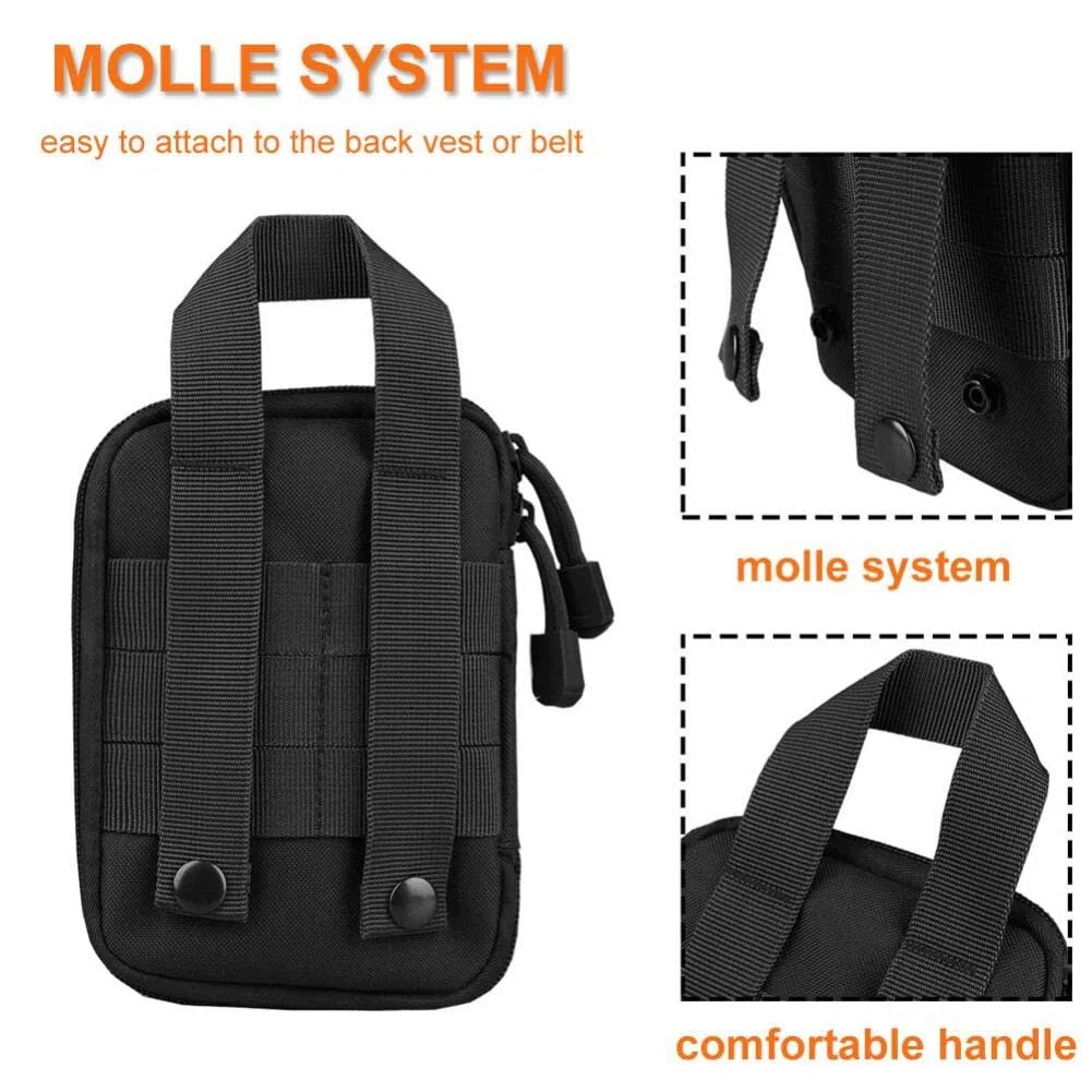 Mini Molle Edc kompaktowy organizer kieszonkowy torba wojskowa siatka narzędzia torba na akcesoria mała