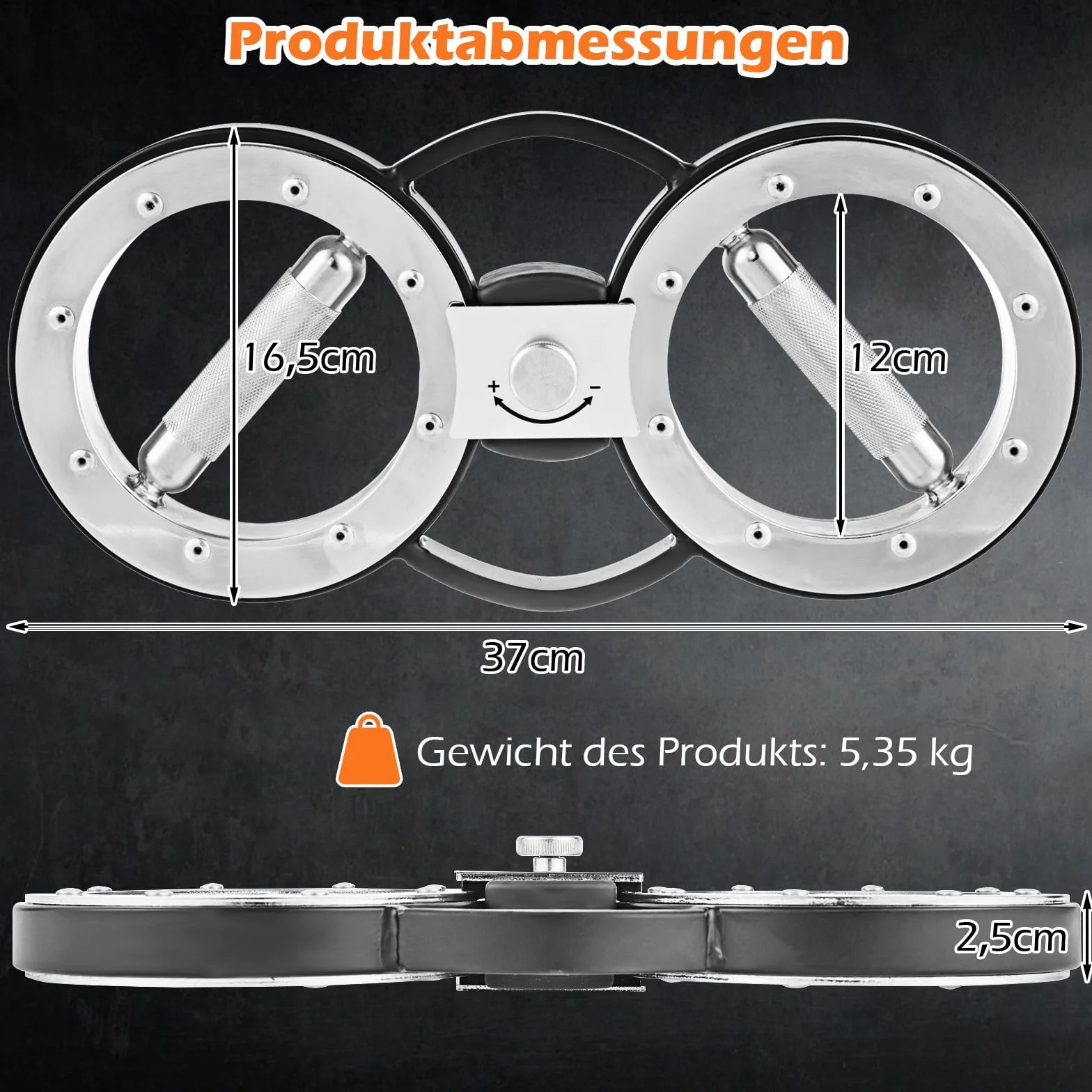 GOPLUS Burn Machine 5,35 kg rotator 360° regulowany opór trener dłoni i przedramion