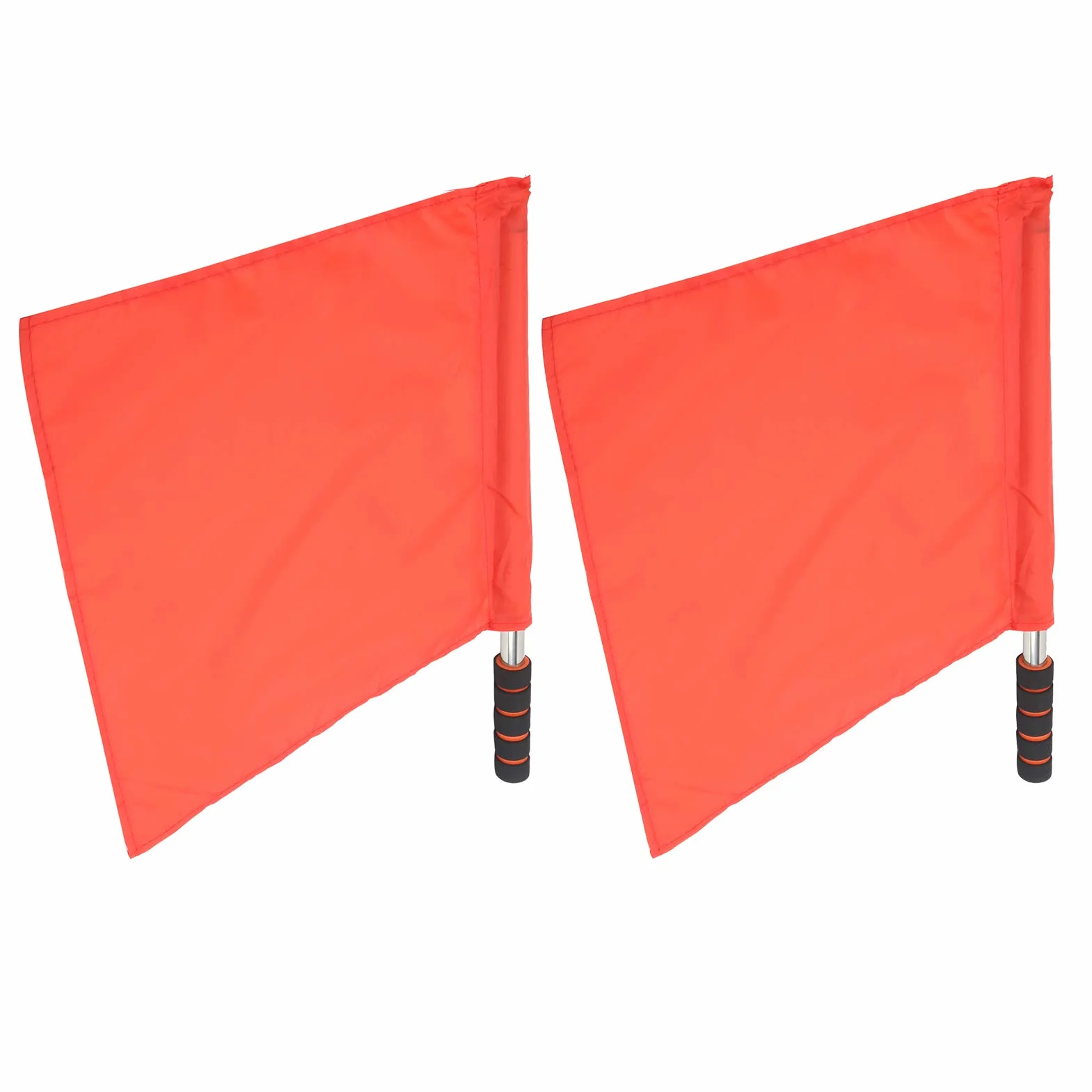 2 Szt. Flaga Sędziego Sportowego, Flaga Ręczna ze Stali Nierdzewnej, Czerwona Flaga Sygnałowa, Gąbkowy Uchwyt, Specjalne Flagi Sportowe Patrolowe, Flaga Liniowego, Oficjalna Flaga Wydajności do Piłki
