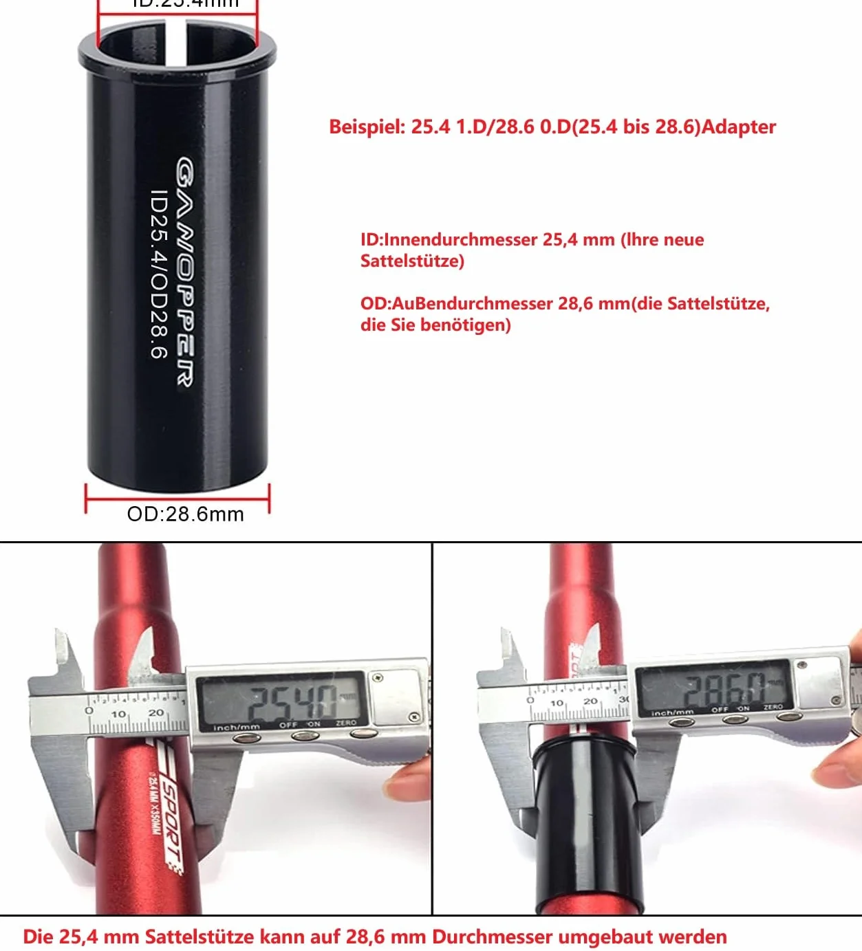 PLATT Podkładka na sztycę rowerową ze stopu aluminium adapter rury siodełka rowerowego