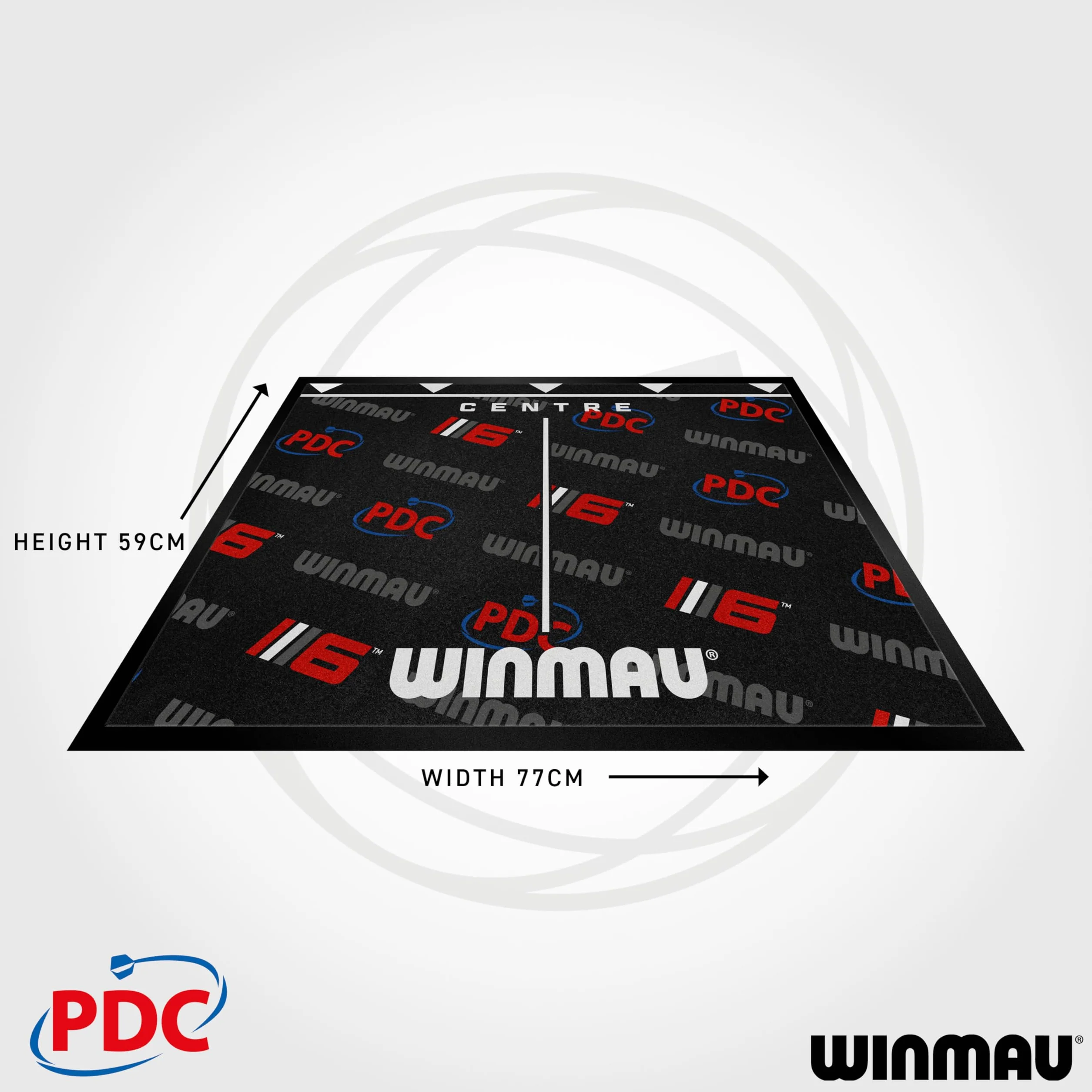 Winmau Maty do rzutek z liniami oche i ochroną podłogi