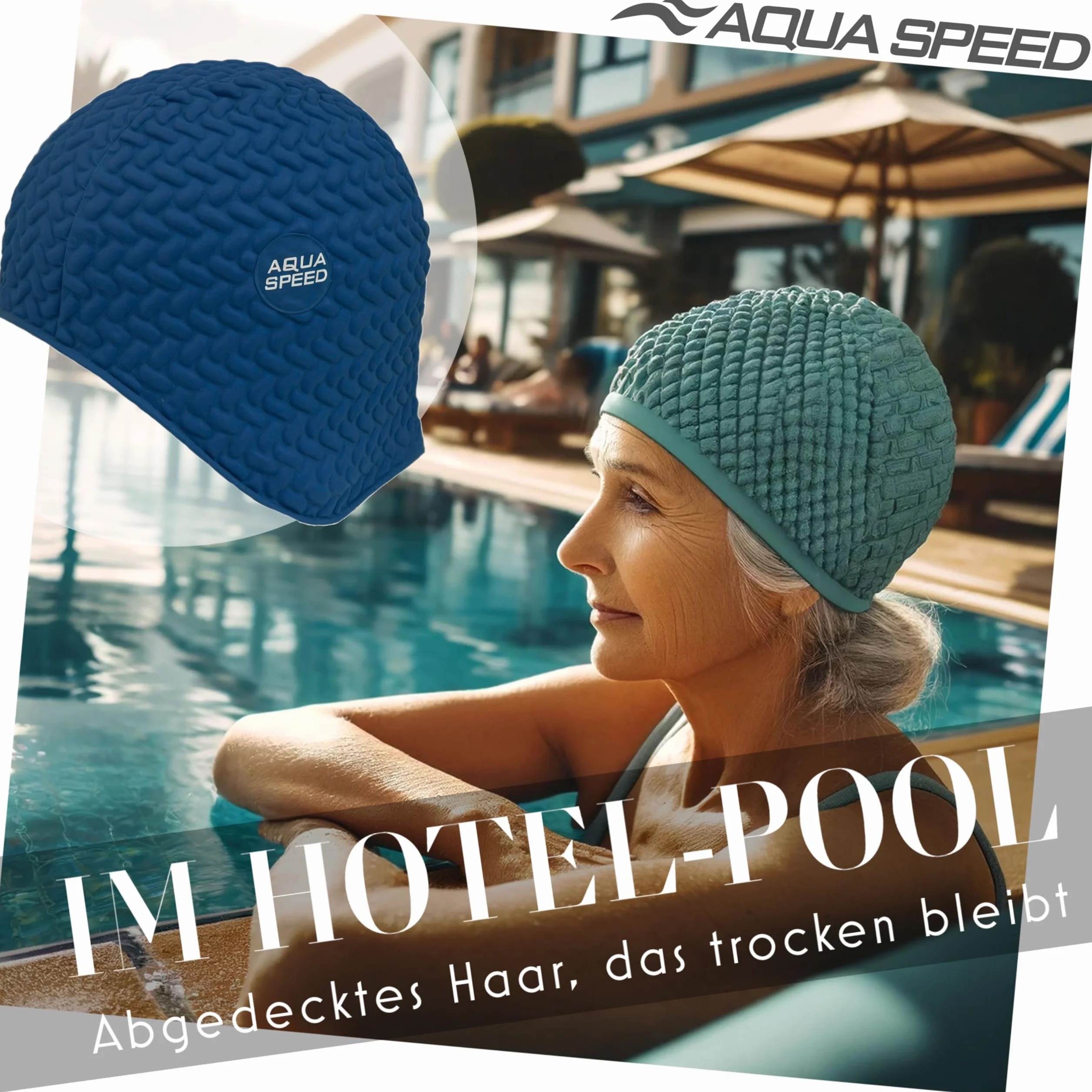 Aqua Speed Swimming Cap | Ladies | Swimming Cap | Sport | Training | Swimming | for Long Hair | Latex | Bombastic