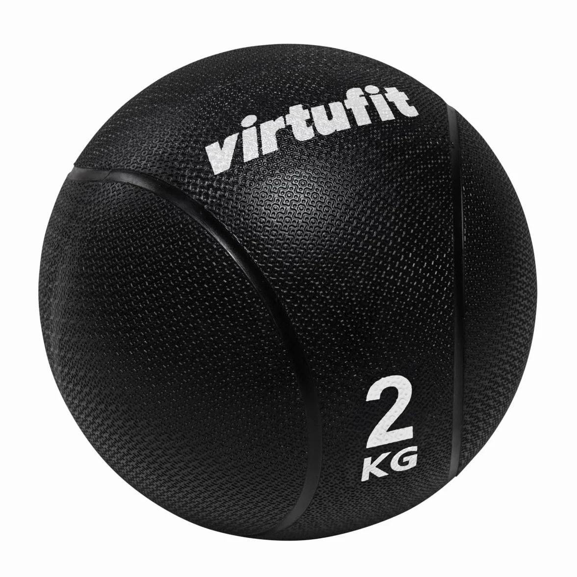 VirtuFit Piłka lekarska Pro - piłka lekarska - 2 kg - guma - czarna