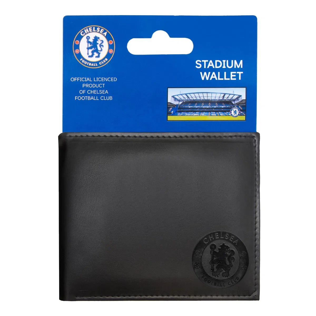 Chelsea F.C. - Portfel z wytłaczanym herbem klubu - na prezent - oficjalne gadżety i akcesoria piłkarskie