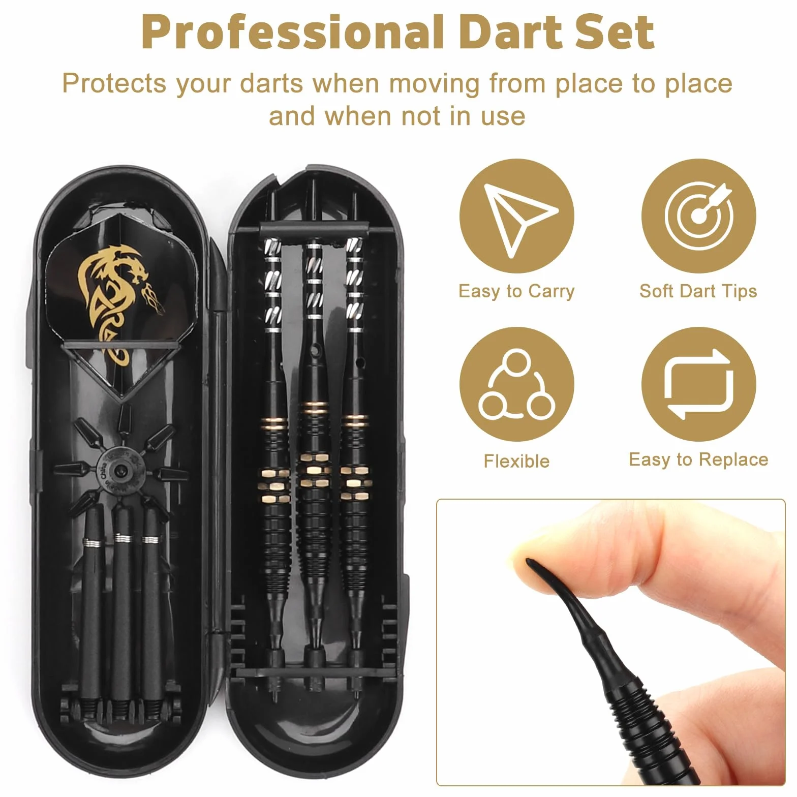 Rzutki do darty Softdart 18 g 3 sztuki elektroniczne z grotami