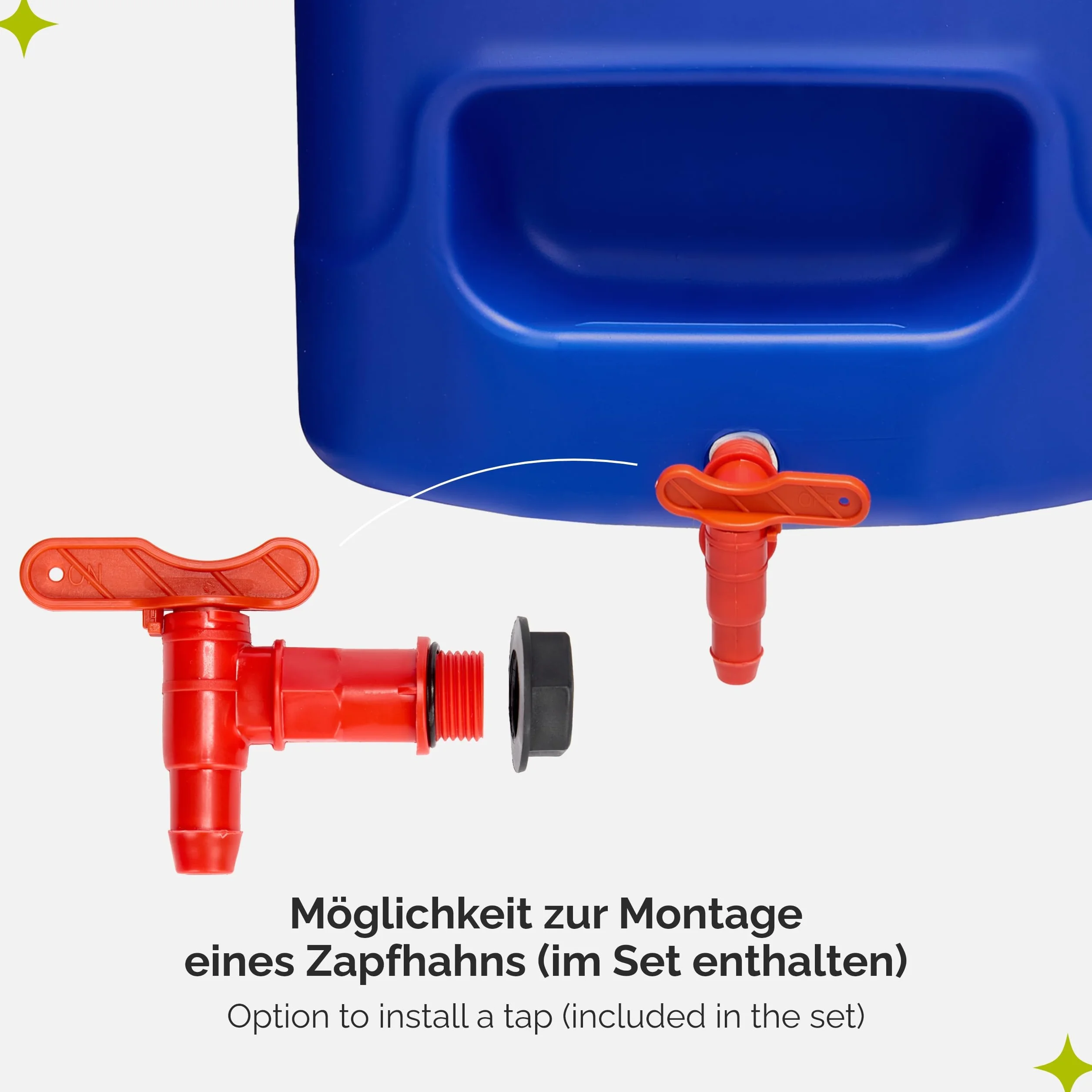 Garronda Kanister na wodę z kranikiem 20 L niebieski kempingowy outdoor