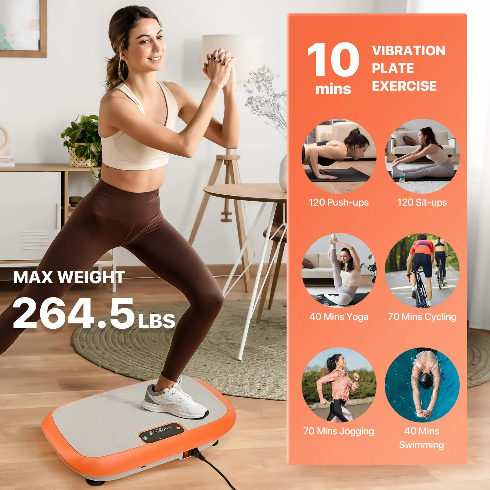 Maszyna do ćwiczeń z płytą wibracyjną do odchudzania sprzęt fitness, platforma wibracyjna do fitnessu w domu, drenaż limfatyczny, wstrząsanie całego ciała, 99 regulowanych prędkości