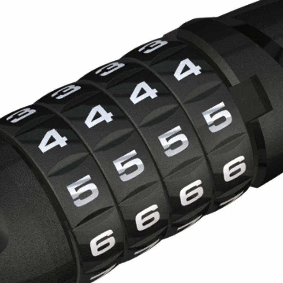 Spiralny zamek kablowy ABUS Tresor 6512C - zamek szyfrowy wykonany z elastycznego kabla spiralnego o grubości 12 mm - poziom bezpieczeństwa ABUS 4-180 cm