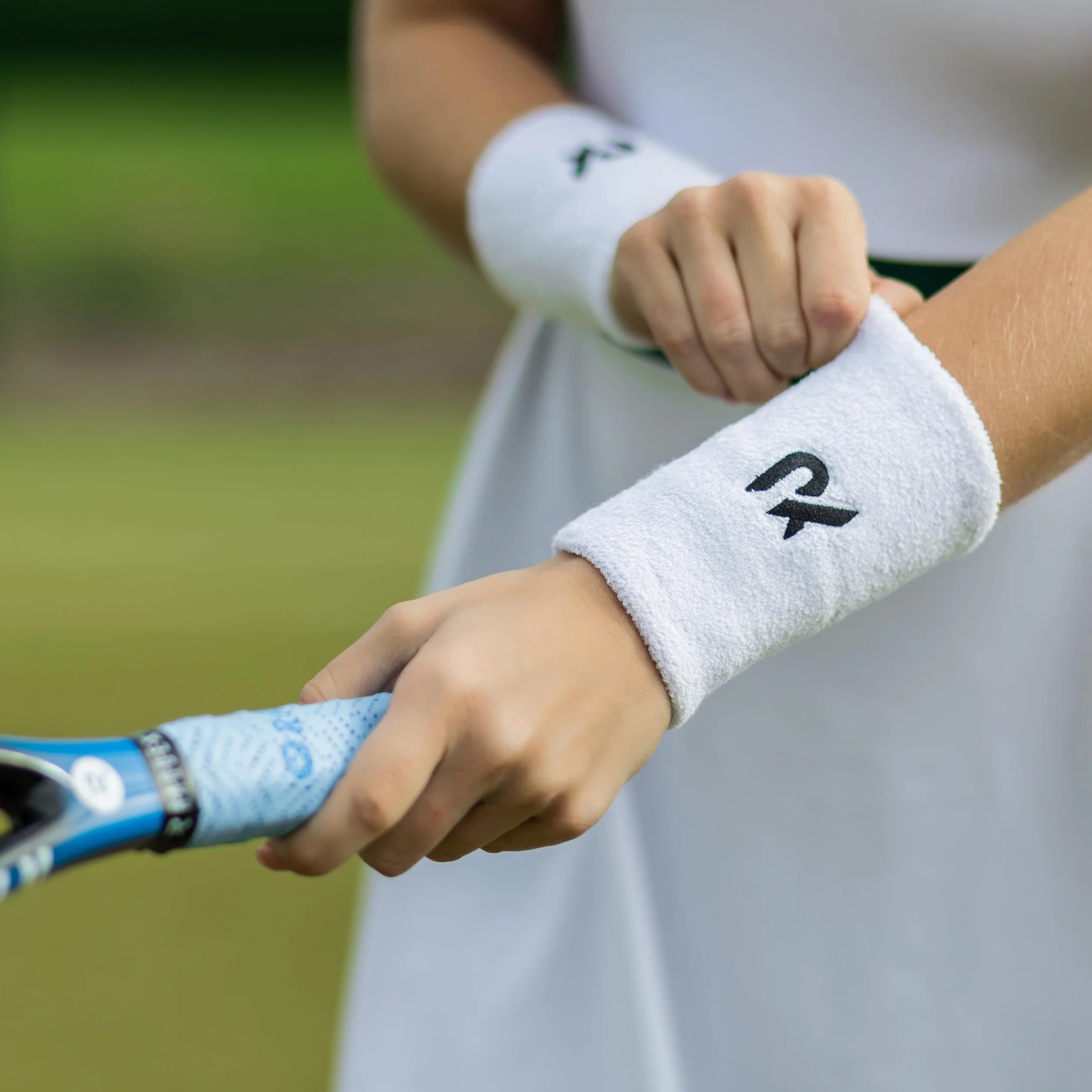 Raquex Bawełniane opaski na nadgarstek - miękki bawełniany rozciągliwy materiał. 7 opcji kolorystycznych. Opaski dresowe unisex do uprawiania sportu