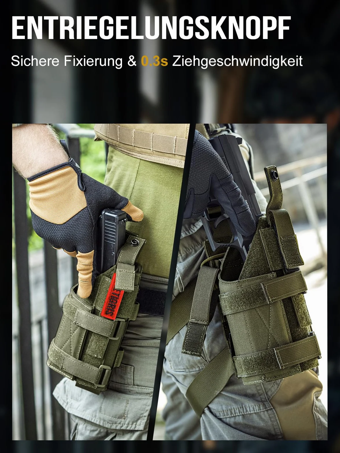 OneTigris 1000D nylonowa kabura na pistolet Molle