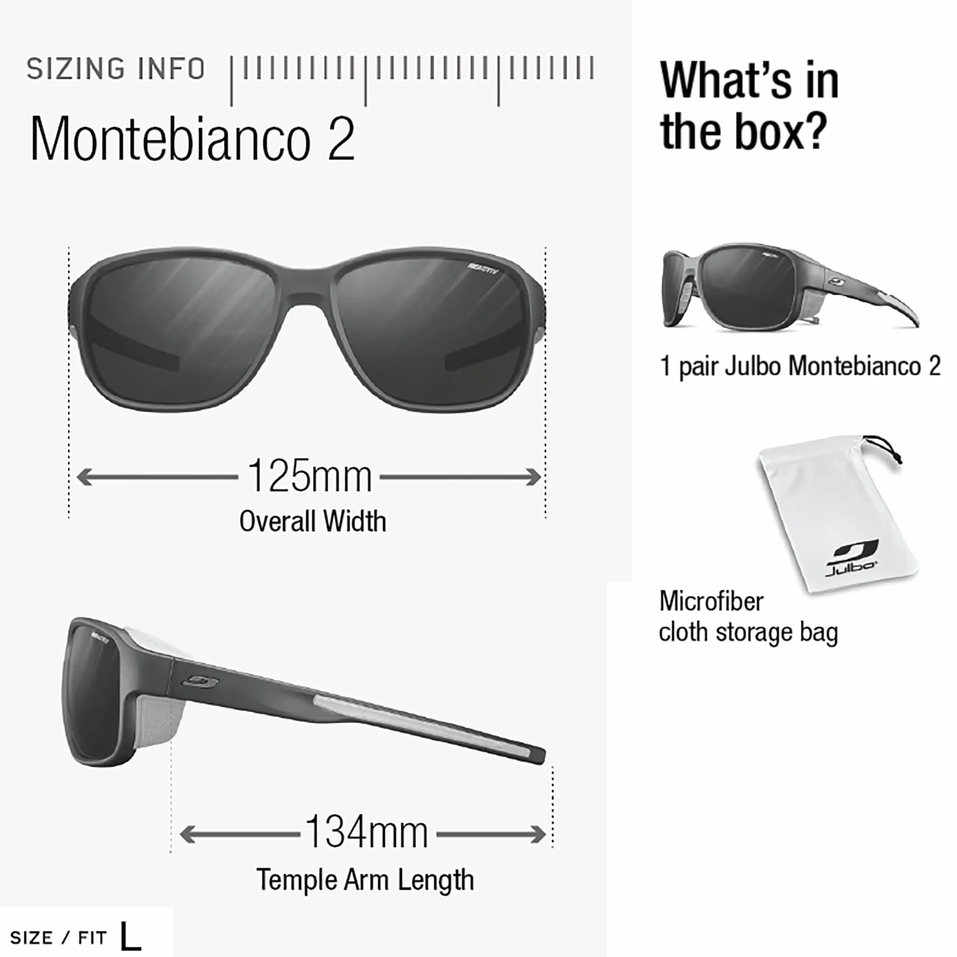 Julbo Okulary słoneczne Uniseks Montebianco 2 (1 w zestawie)