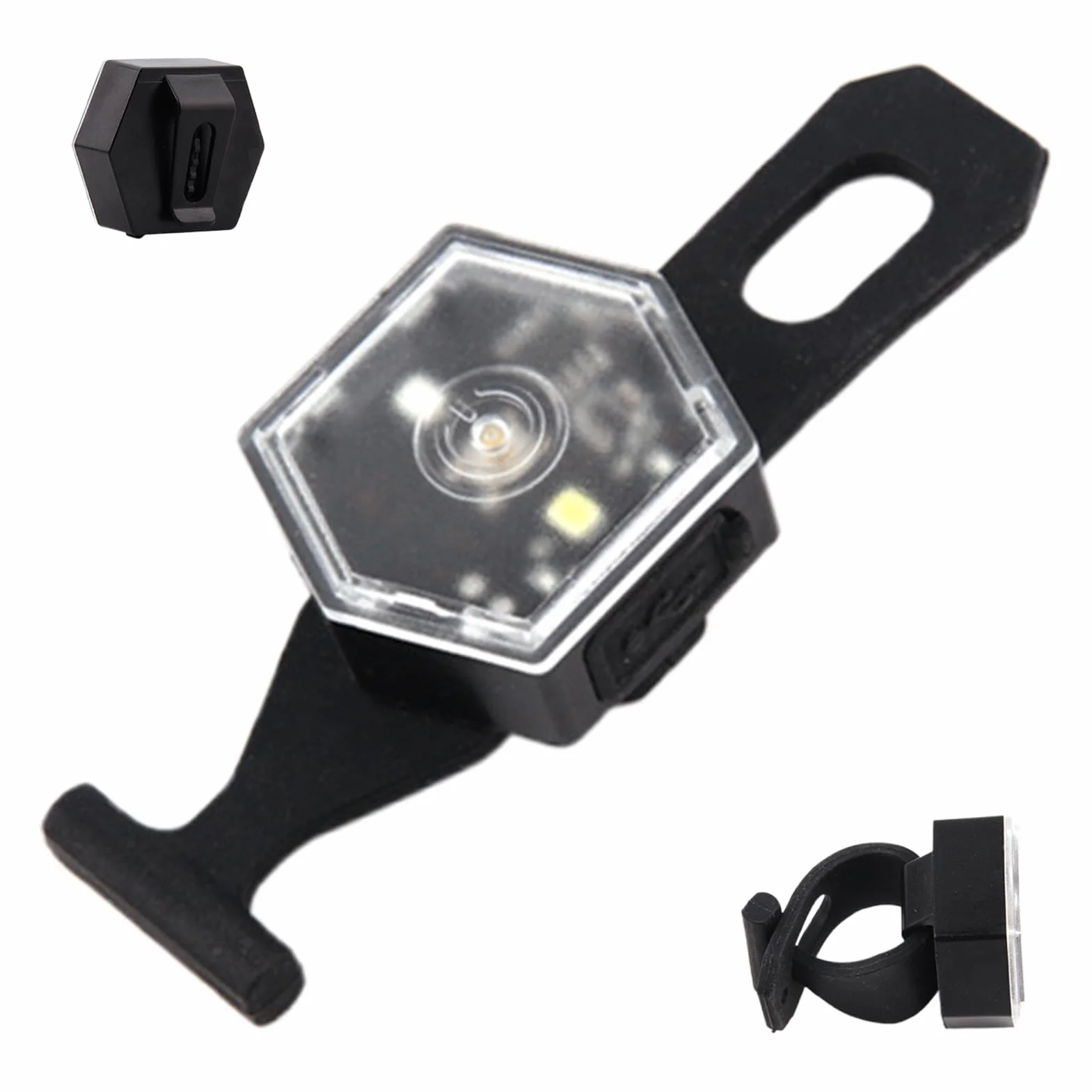 LED Światła Bezpieczeństwa Rowerowego Wodoodporne Regulowana Dwutrybowa Lampa Rowerowa