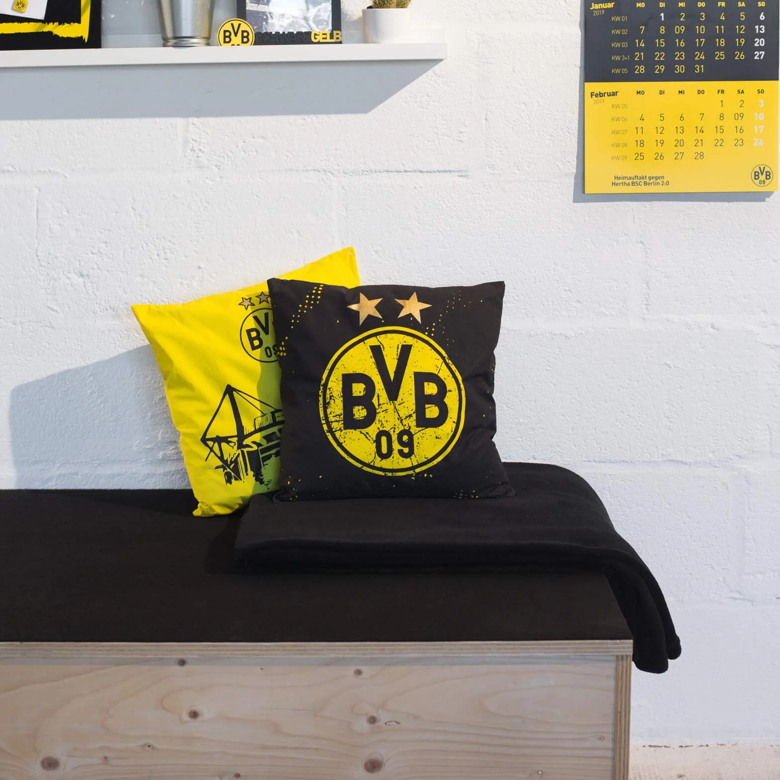 Borussia Dortmund BVB 09 poduszka gwiazdy