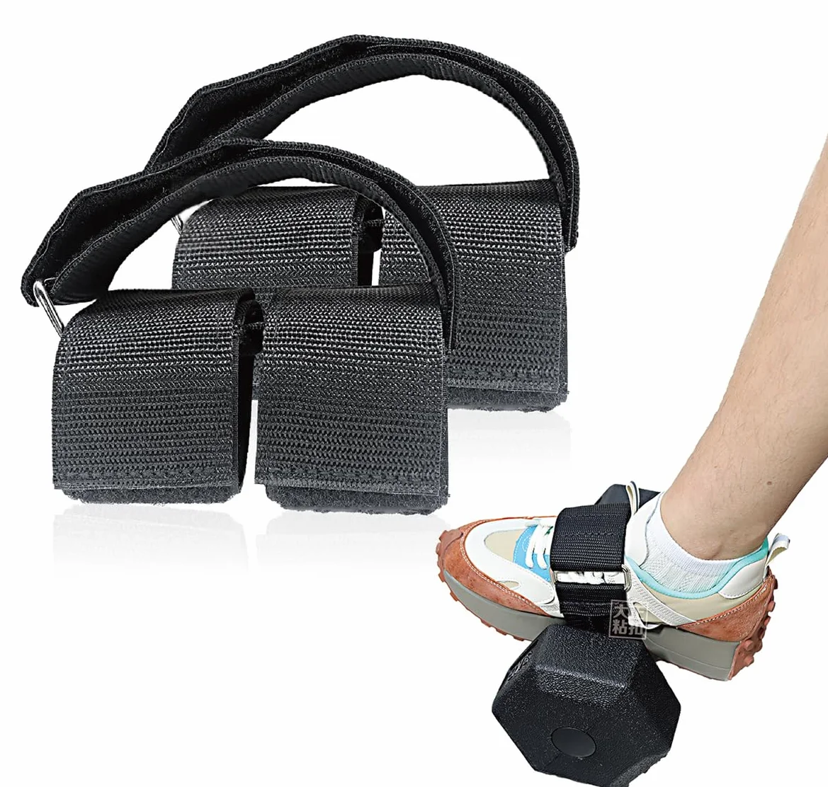 Tibialis Trainer szlufki na stopę, 2 sztuki, regulowane hantle kostka, paski do mocowania kostka, kickbacks, do treningu siłowego nóg, dla mężczyzn i kobiet