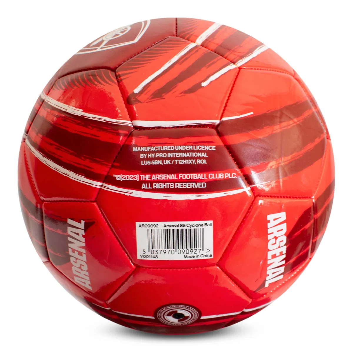 Hy-Pro Oficjalnie licencjonowana piłka nożna Arsenal F.C. Cyclone | rozmiar 5, strzelcy, trening, mecz, towar, kolekcjonerska dla dzieci i dorosłych, czerwona