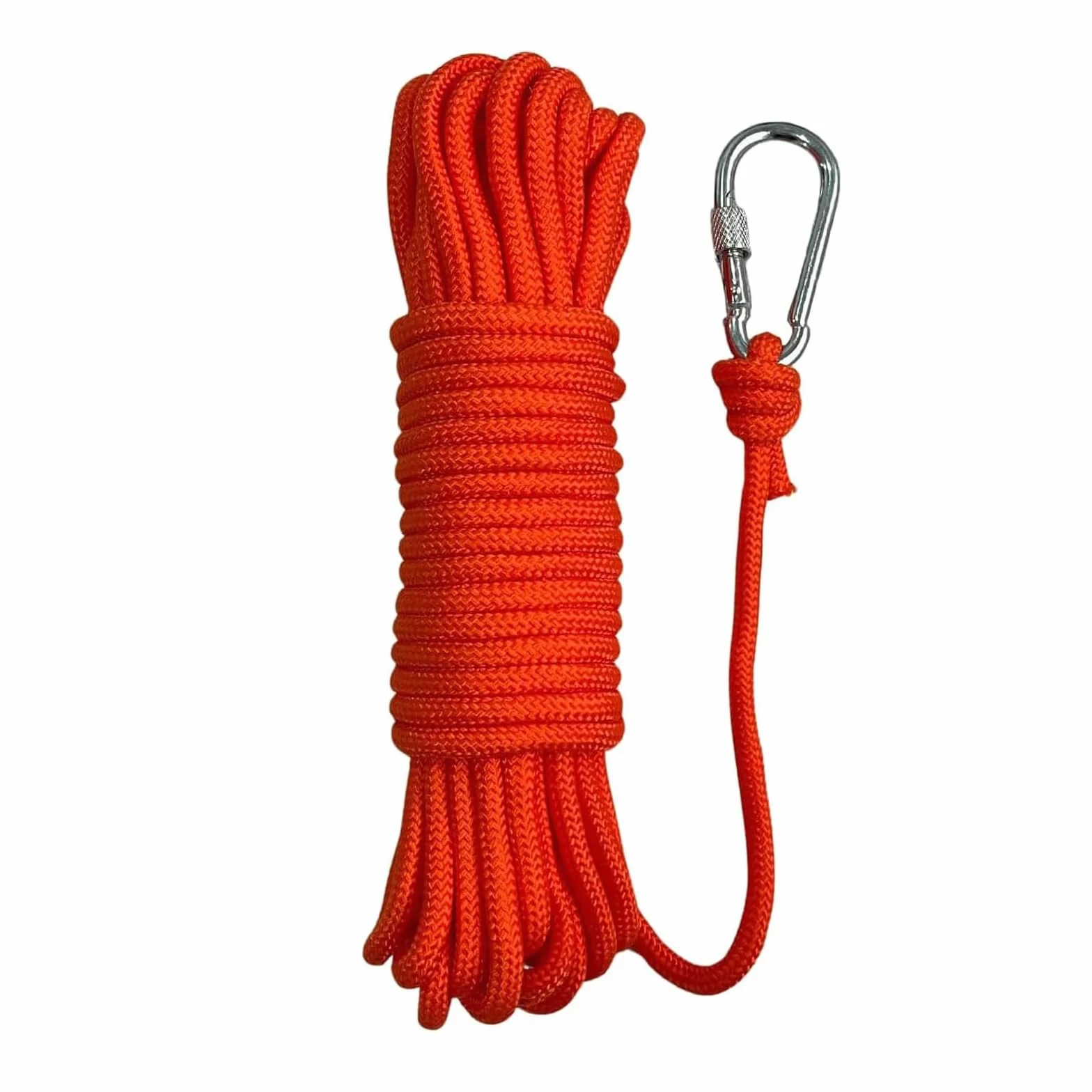 BeGrit pleciona lina polipropylenowa pleciona pleciona lina z pętlami do cumowania łodzi kempingowej namiot turystyczny (6 mm+10 m pomarańczowy)