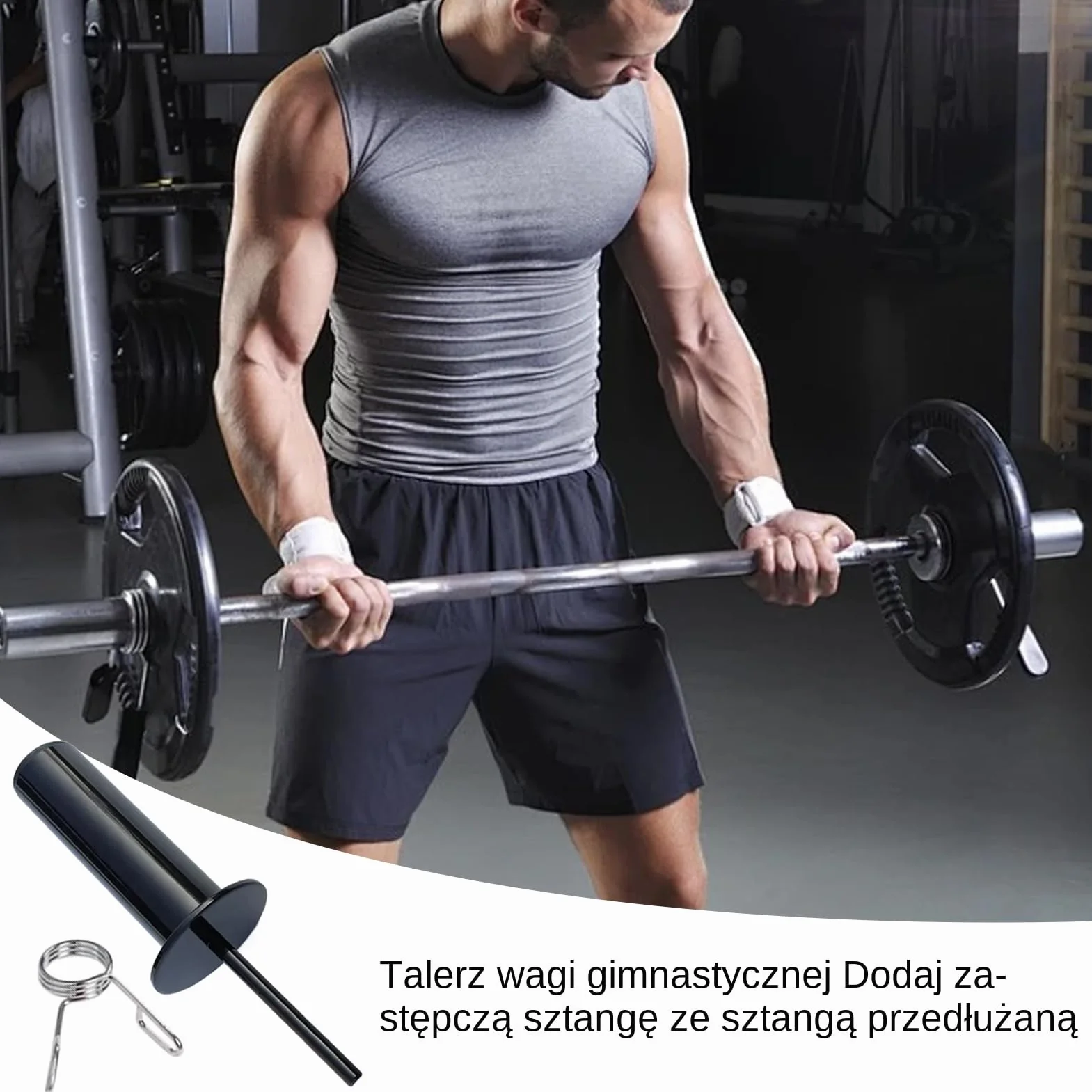 Gym Pin Extender Barbell Plate Add-On Loading Pin Adapter Steel Construction 4.33 Inch Home Gym Weightlifting Accessory