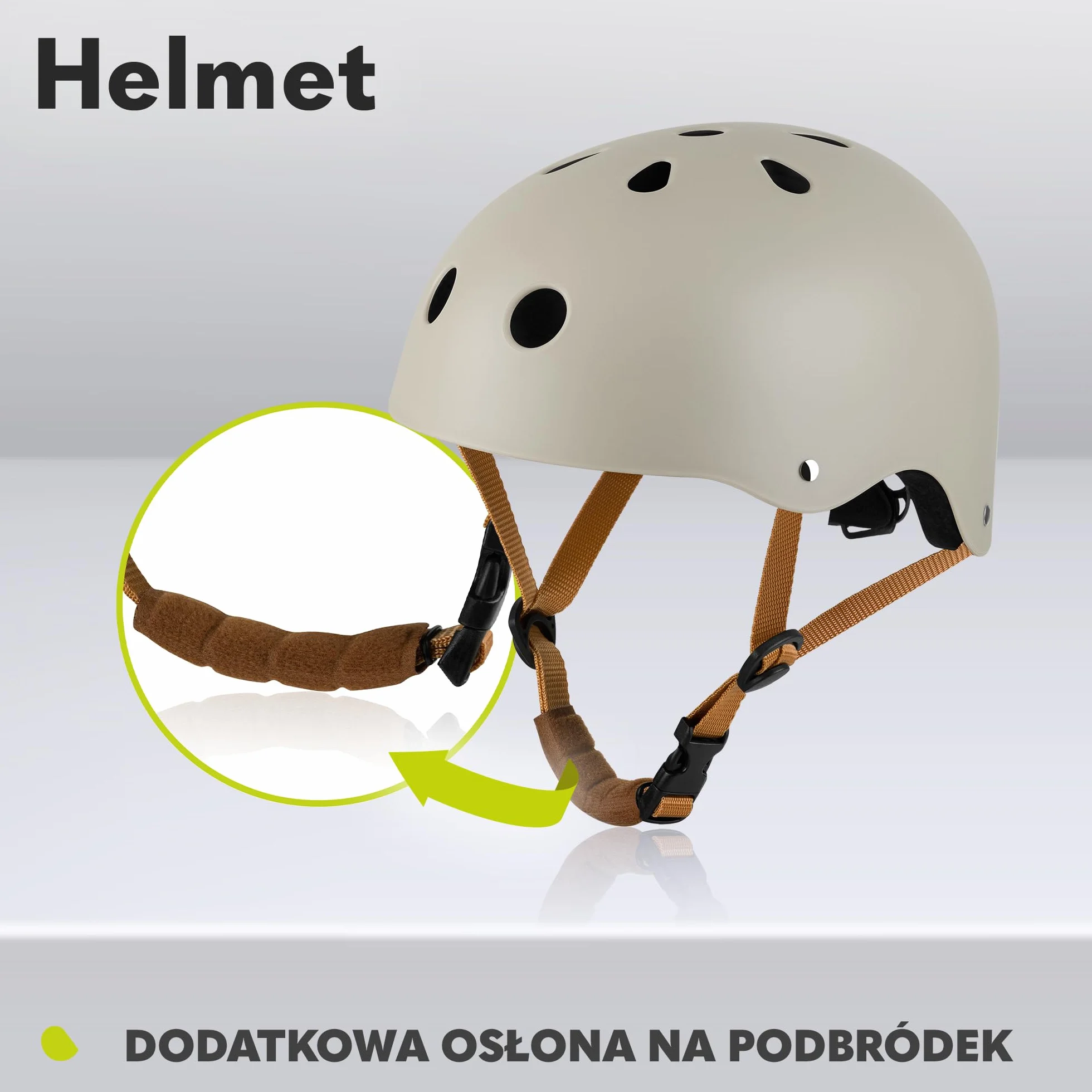 LIONELO Helmet Ochronny Kask Rowerowy dla Dzieci, Regulowany 50-56 cm, Osłona na Podbródek, Kask Dla Dziewczynek i Chłopców z Certyfikatem Intertek, Rozmiar S