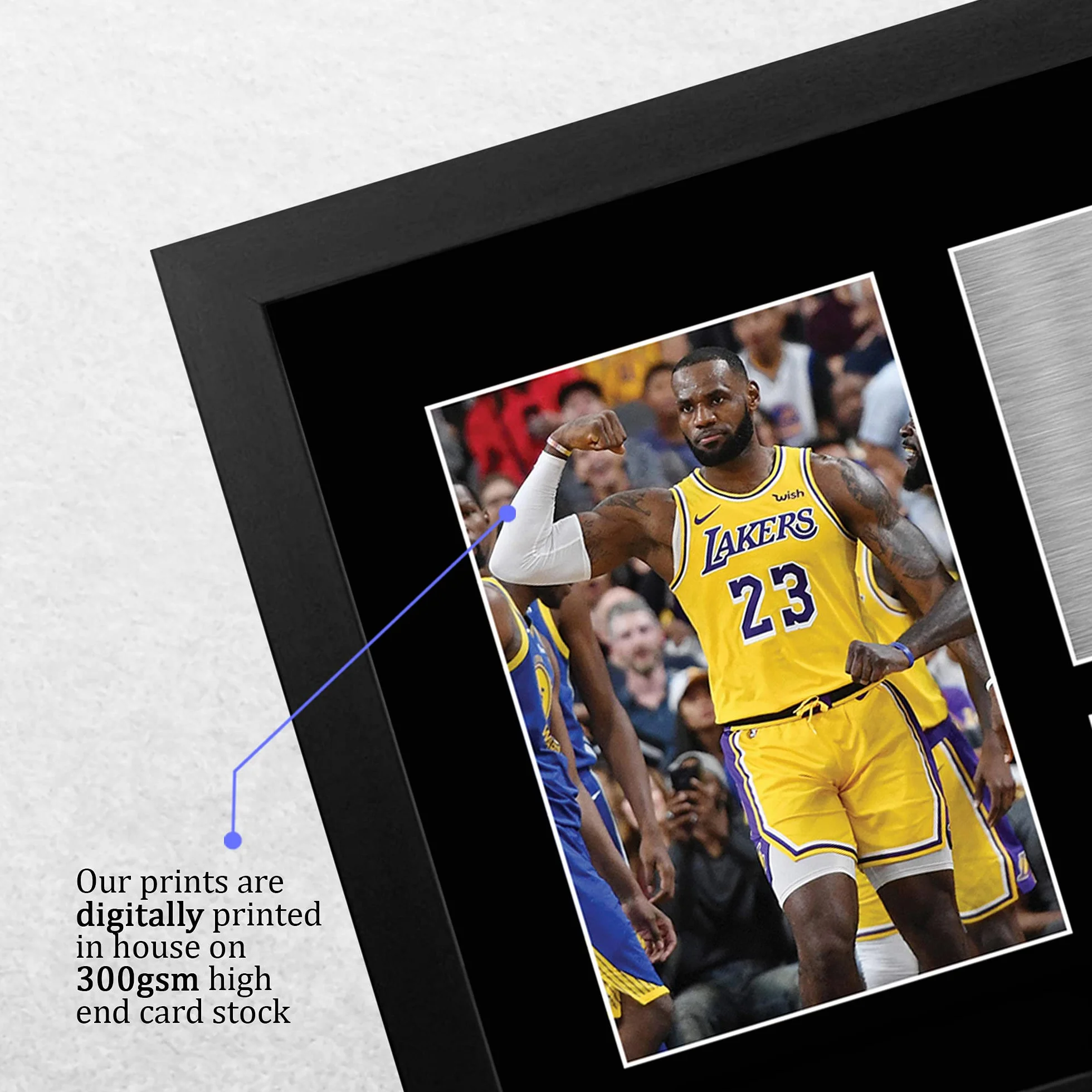 Lebron James Los Angeles Lakers A4 oprawiony autograf pamiątka koszykówki