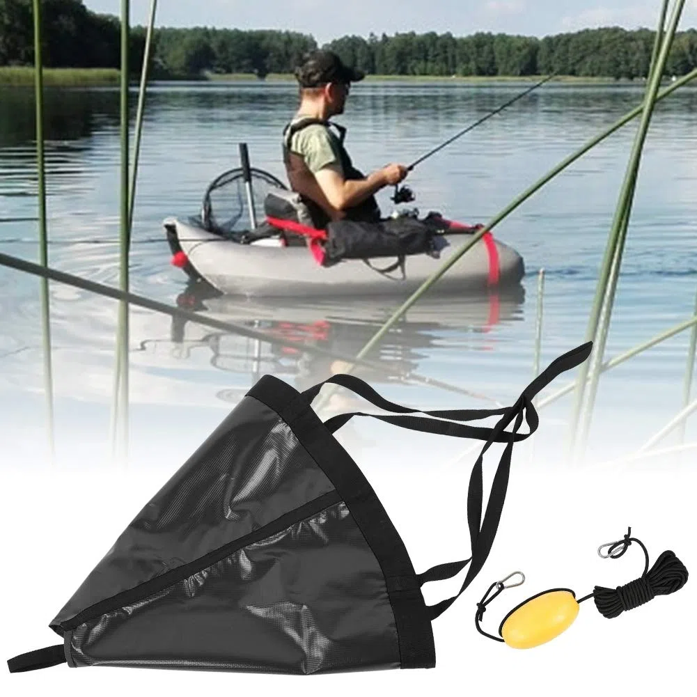 Kotwica do łodzi, 61 cm skarpety drift morska kotwica, wytrzymała kotwica dryfująca z pływającym punktem lekka i kompaktowa kotwica do jachtu gumowa pinghy kajak łodzi łodzi łodzi łodzi motorowej