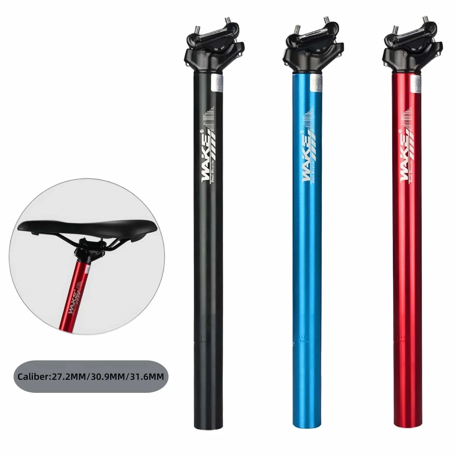 Trkimal Sztyca podsiodłowa rowerowa ze stopu aluminium Shim 27,2 mm, 30,9 mm, 31,6 mm, 400 mm, regulowana sztyca siodełka do rowerów górskich, wyścigowych, MTB, BMX