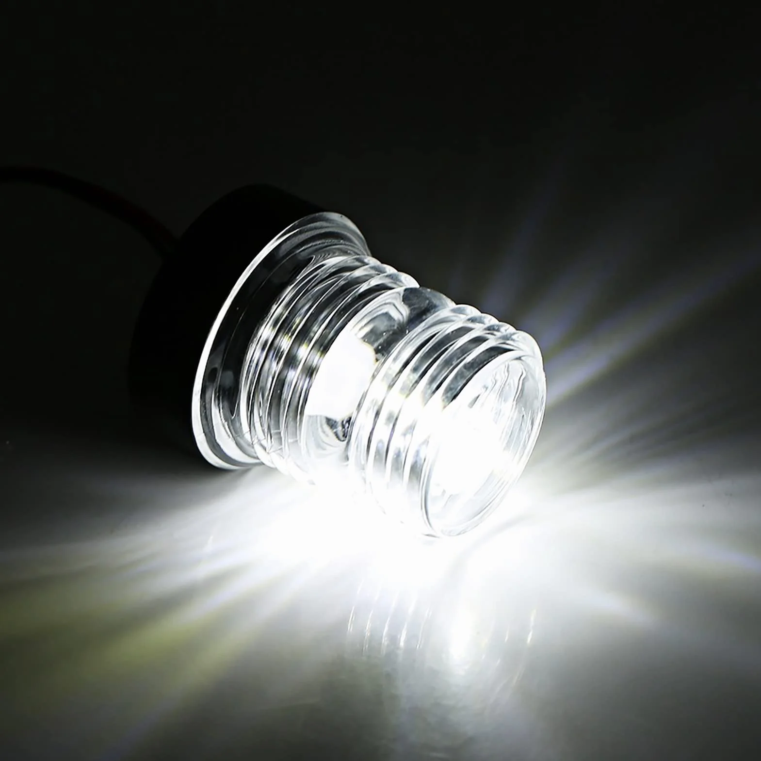 12 V LED światło nawigacyjne kotwica biała 360° lampa do łodzi nawigacja morskie światło stroboskopowe LED dookoła białe światło