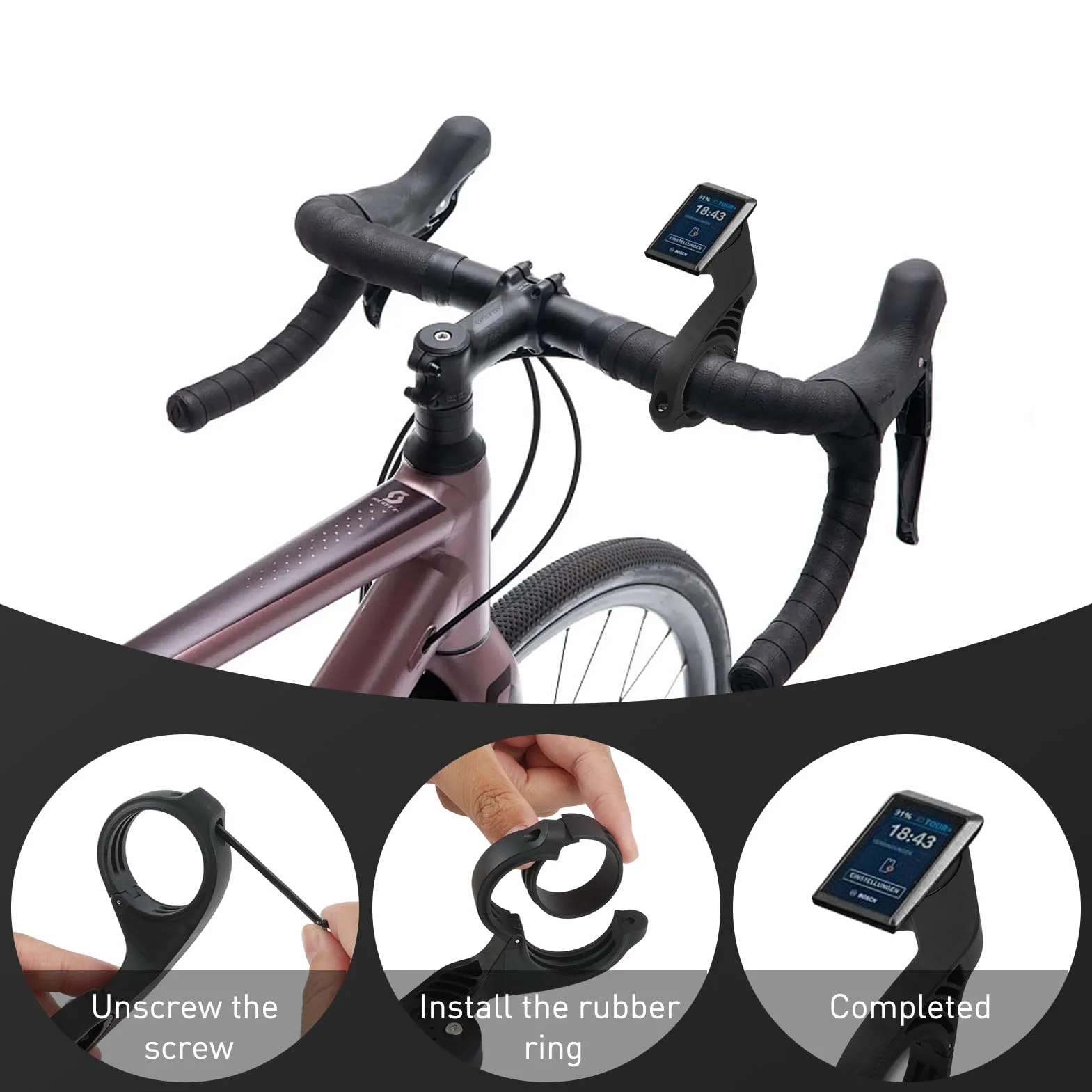 Garmin uchwyt na kierownicę rowerową do Edge Explore 2, kompatybilny z Edge 540