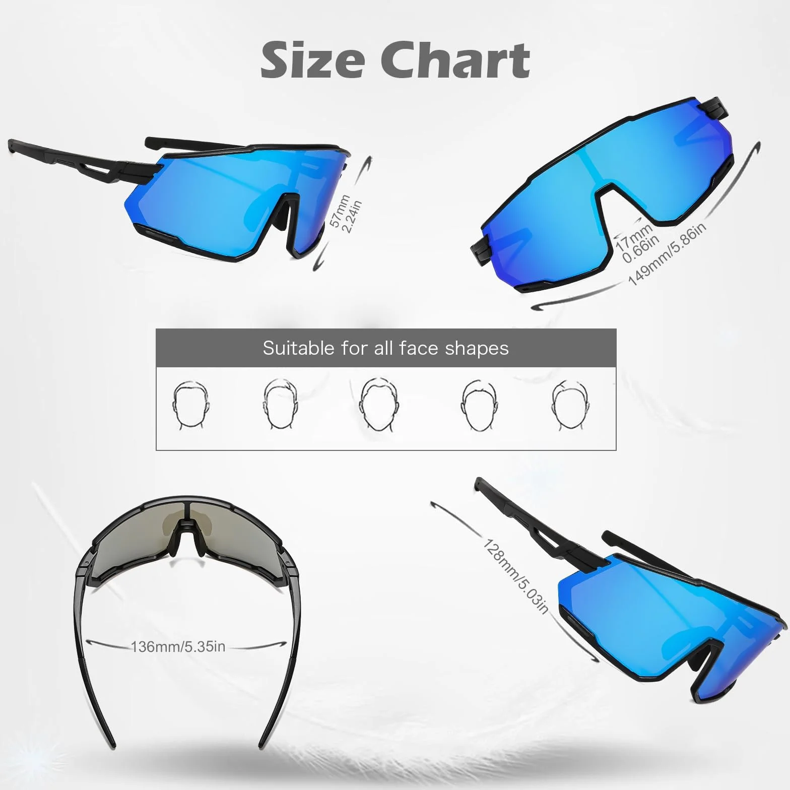 Polaryzowane okulary rowerowe dla mężczyzn i kobiet, sportowe okulary przeciwsłoneczne, do jazdy na rowerze, TR90, jazdy na rowerze, MTB, biegania, baseballa, wędkowania,