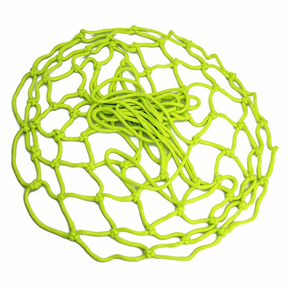 Świecąca w Ciemności Siatka do Koszykówki, 12 Pętli Siatka do Koszykówki w Standardowym Rozmiarze, Trwały Nylon, 45 Cm żółty, Nadaje się do Użytku Wewnątrz i na Zewnątrz, świetny