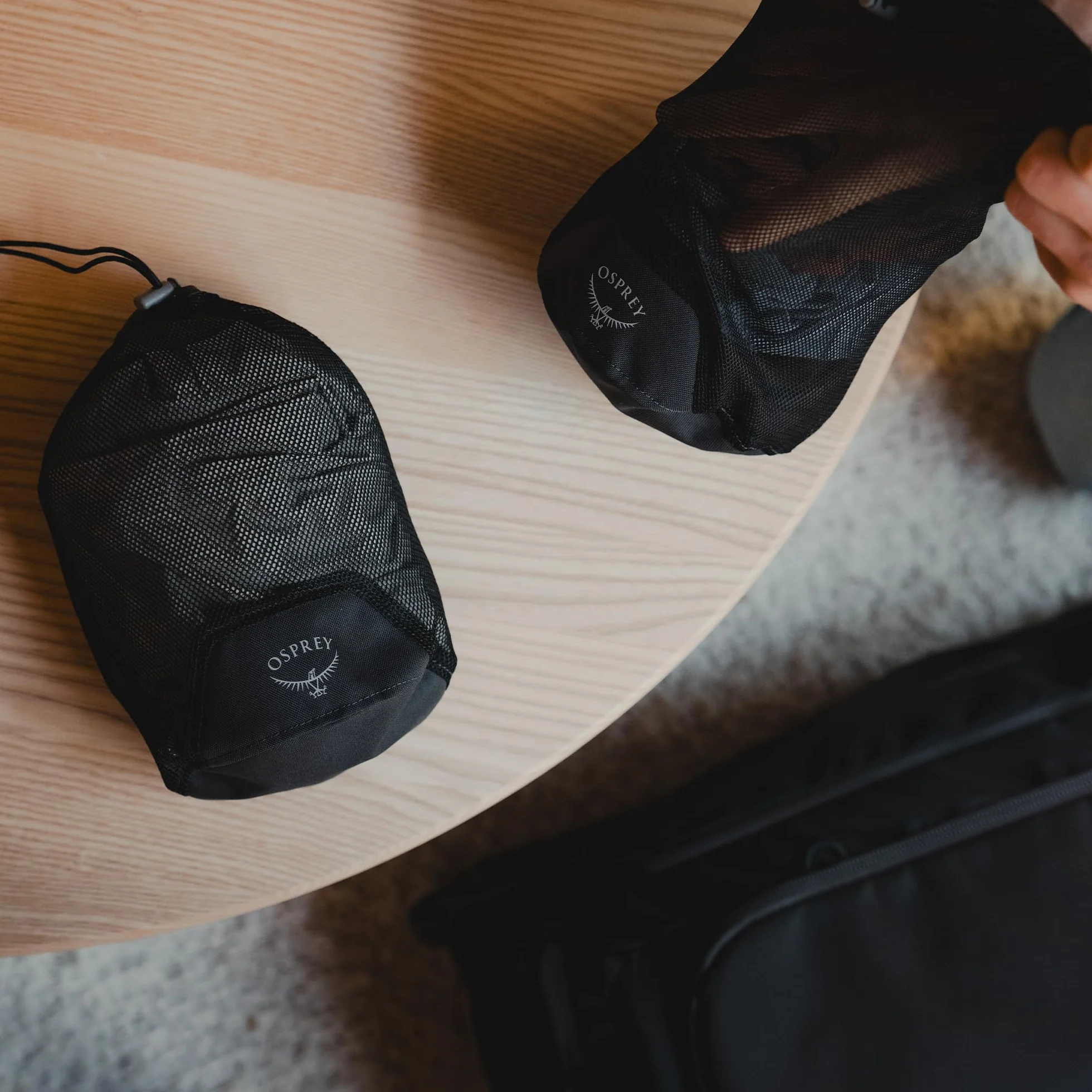 Osprey Daylite Mesh Stuff Sacks Black O/S, Czarny, Talla única, Casual