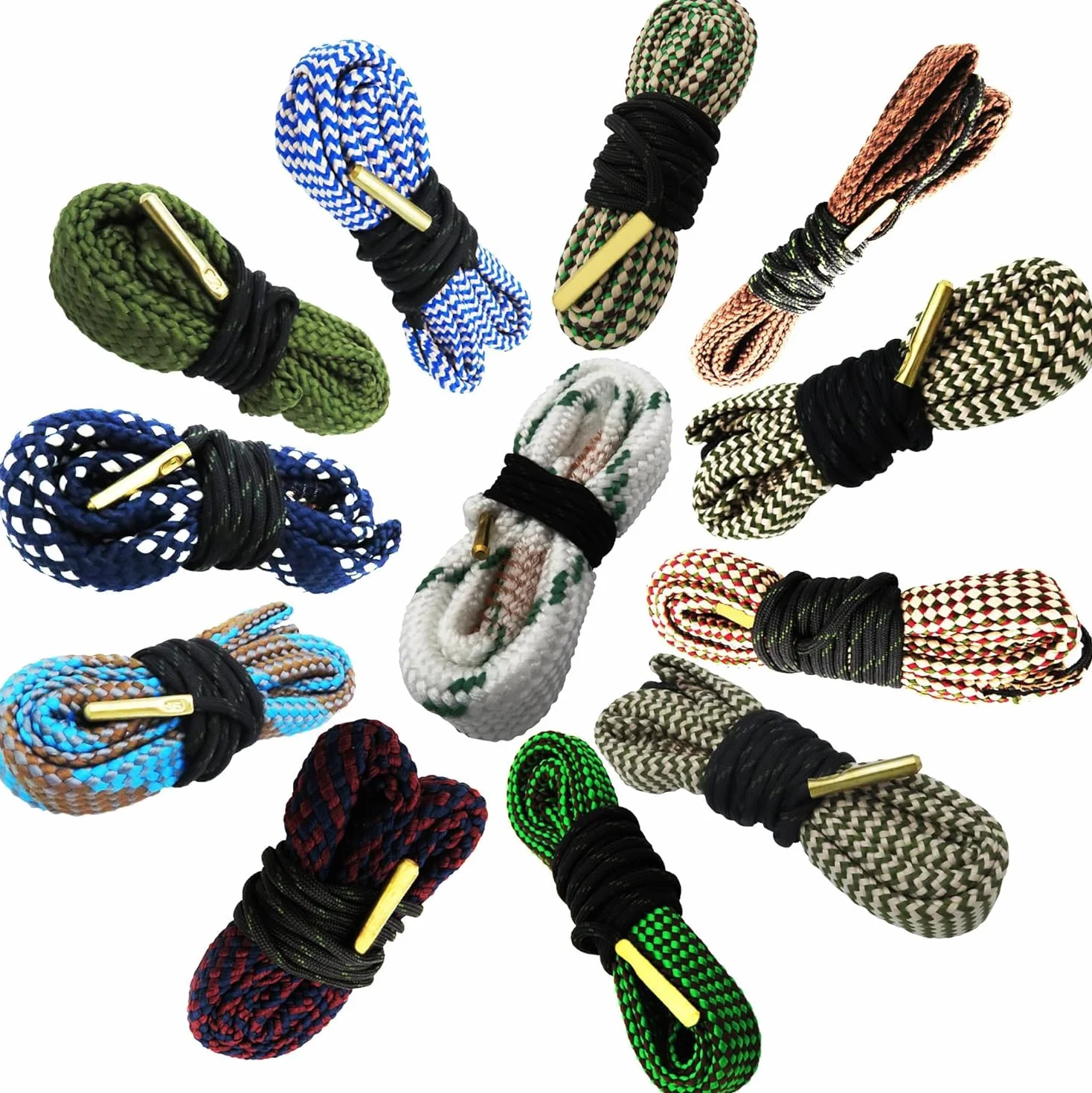 Royal Hunter Sznurek do czyszczenia lufy I Boresnake kaliber Schrot GA 20 I pielęgnacja broni i czyszczenie lufy do strzelb Premium Bore Snake ze zintegrowaną mosiężną szczotką