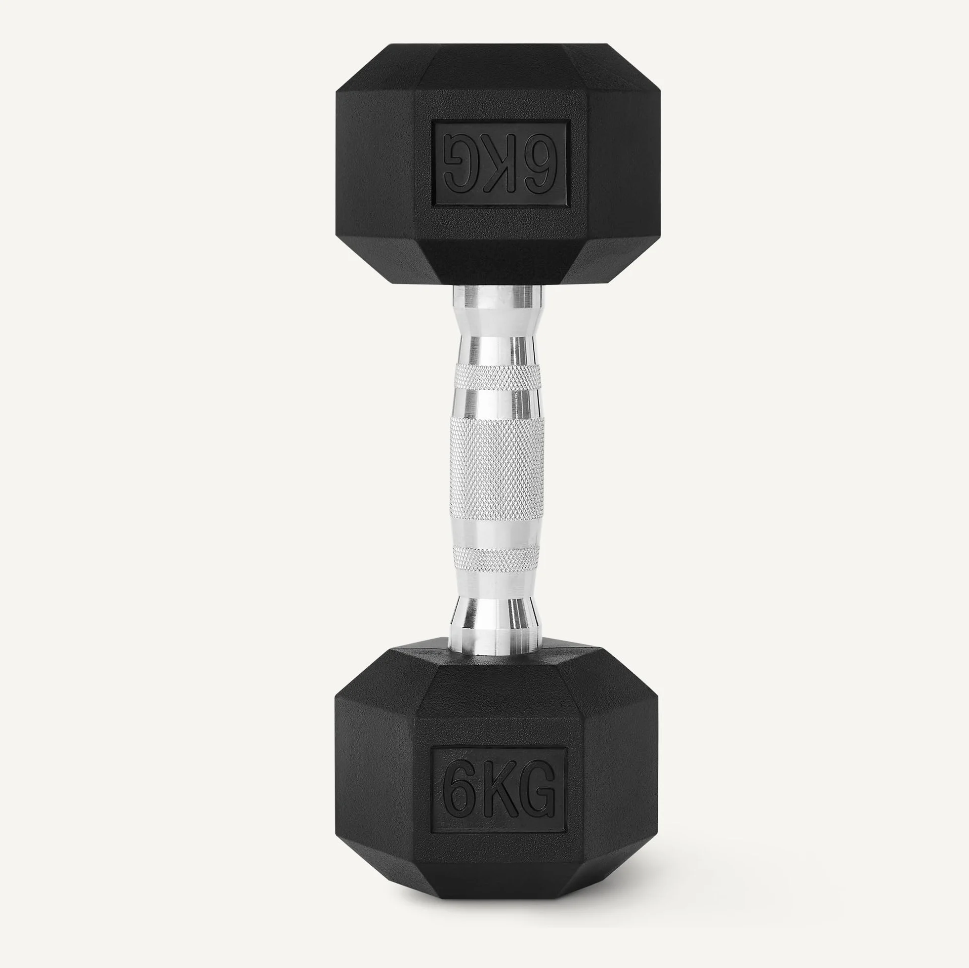 Amazon Basics Zestaw hantli z powłoką gumową 6kg, czarny