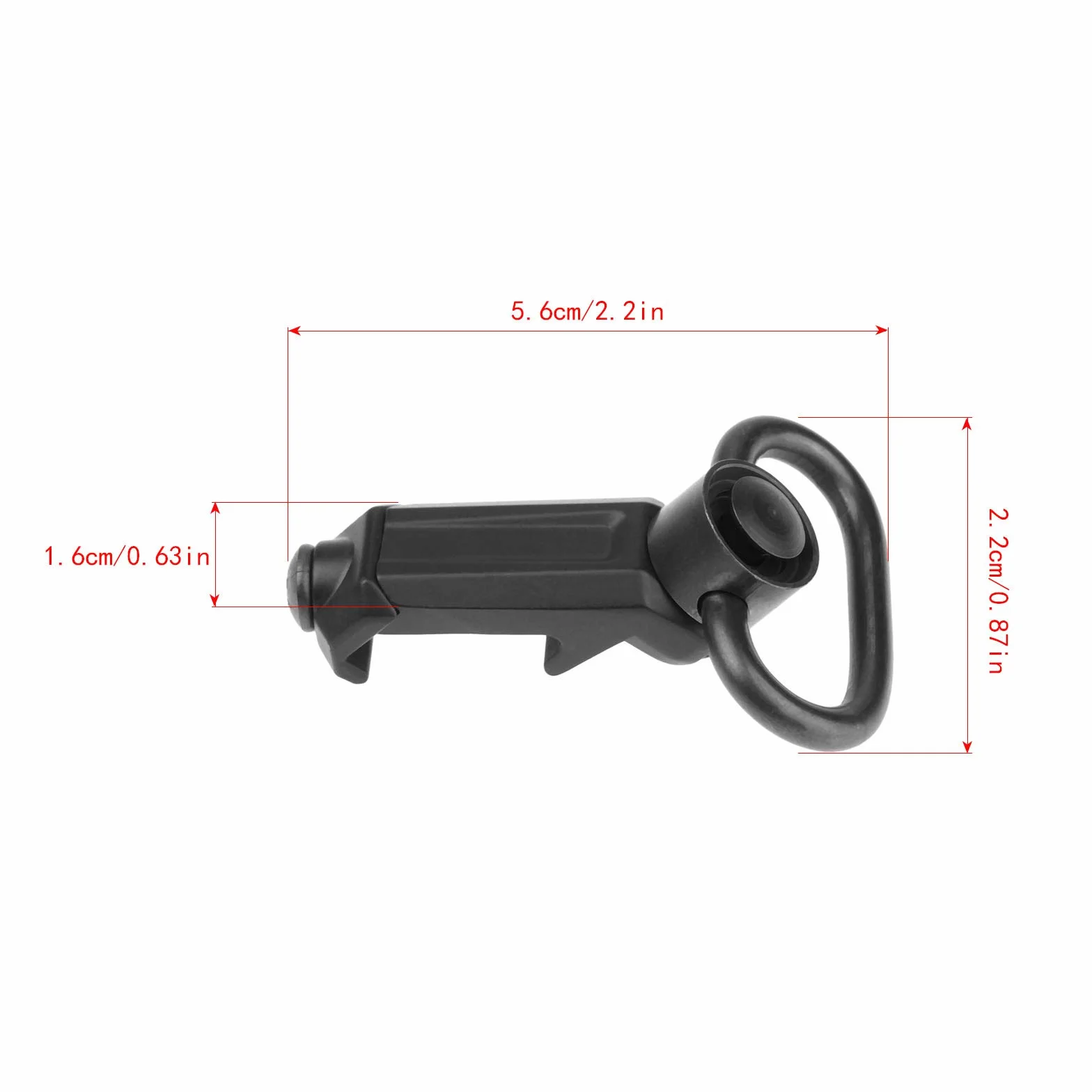 Tactical Push Button szybkie zapięcie Detach QD Swivel Loop z uchwytem Rail Sling Attachment Mount do 20 mm Picatinny Rails